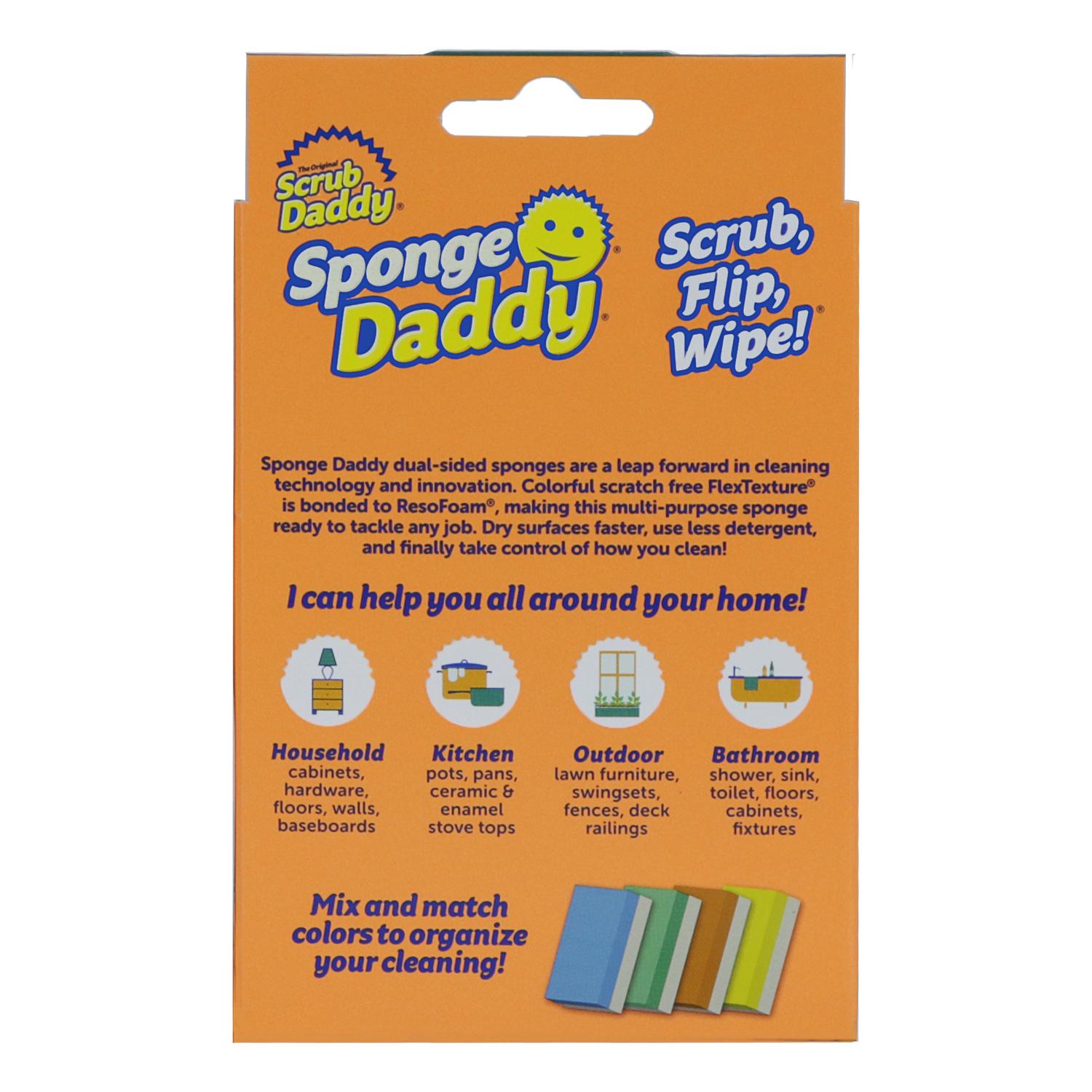 Scrub Daddy Sponge Daddy Heavy Duty Sponge For Multi-Purpose 4 pk