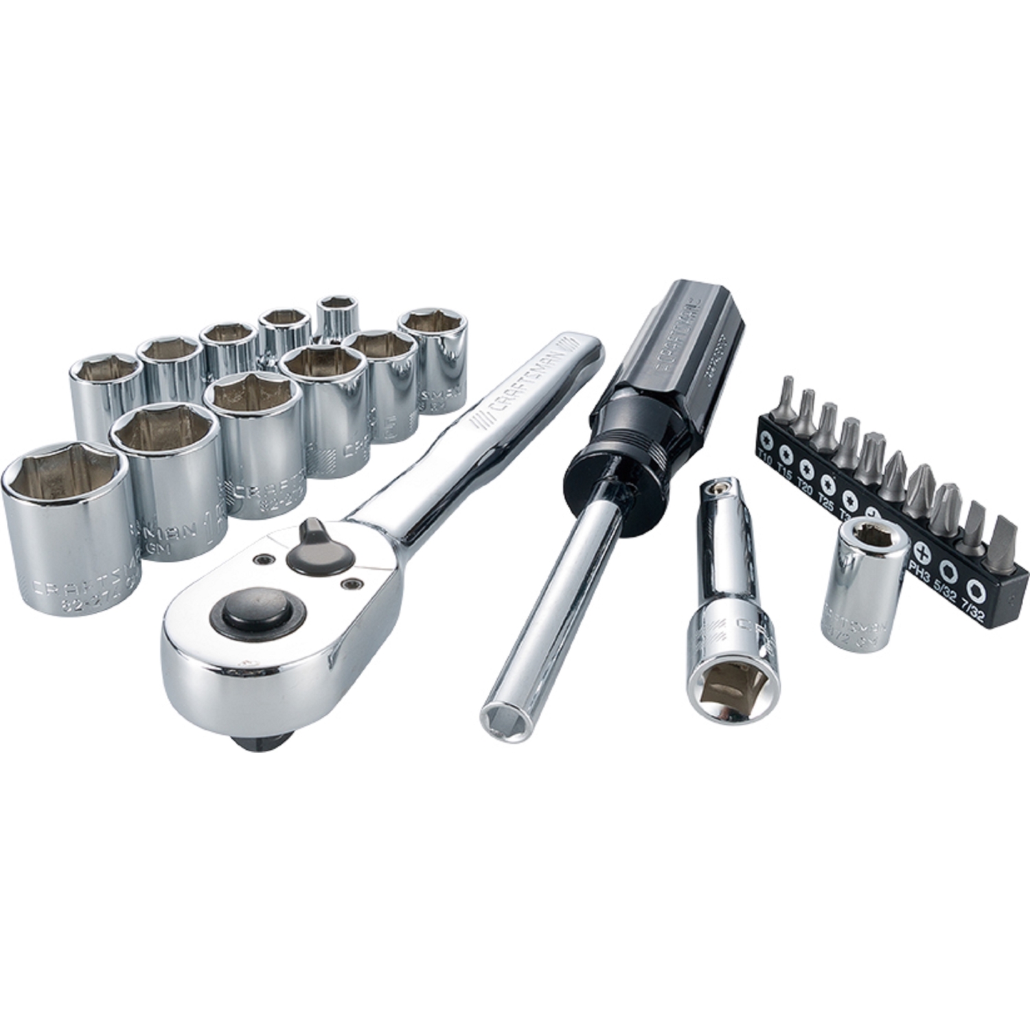 Craftsman 3/8 in. drive Metric 6 Point Nano Mechanic's Tool Set 24 pc