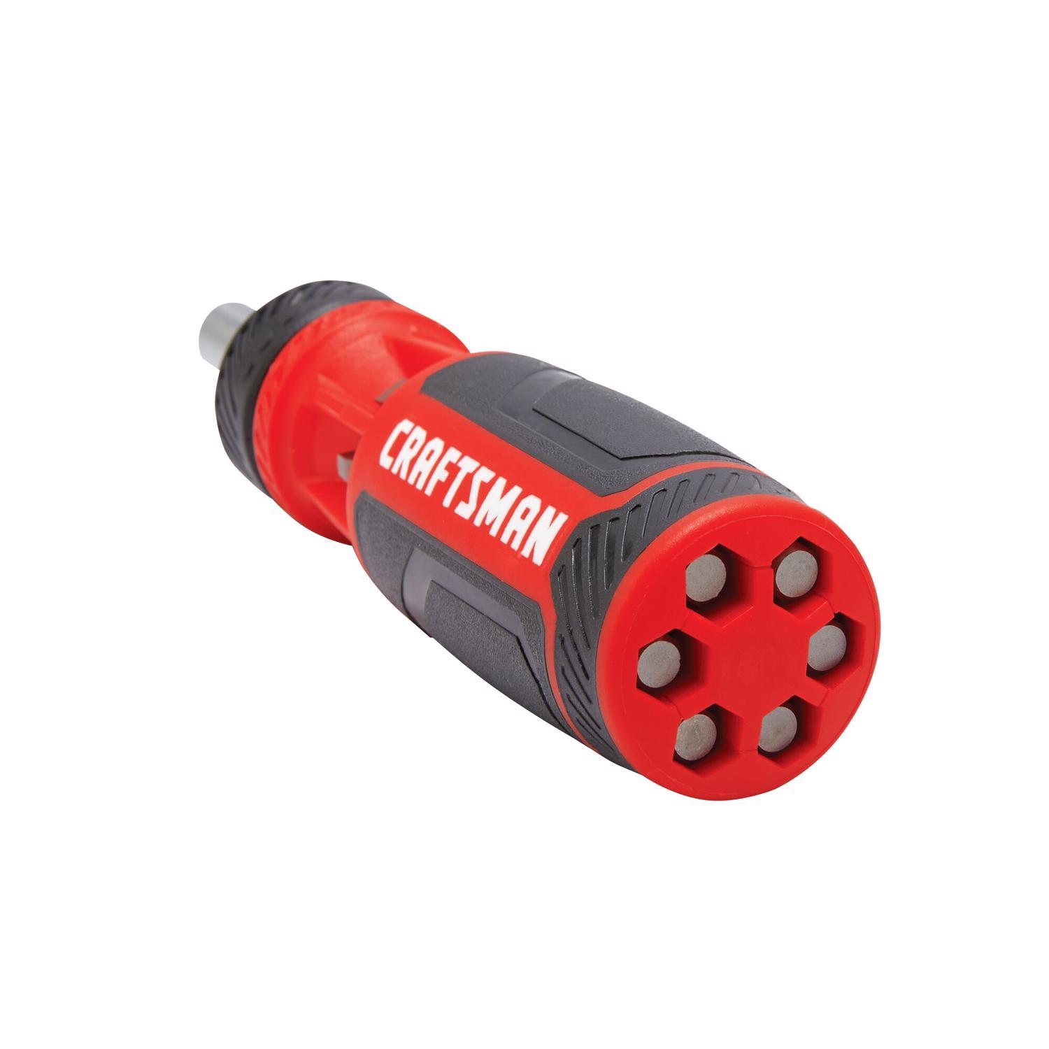 Craftsman Push-n-Pick Ratcheting Multi-Bit Screwdriver Kit 10.6 in. 7 pc