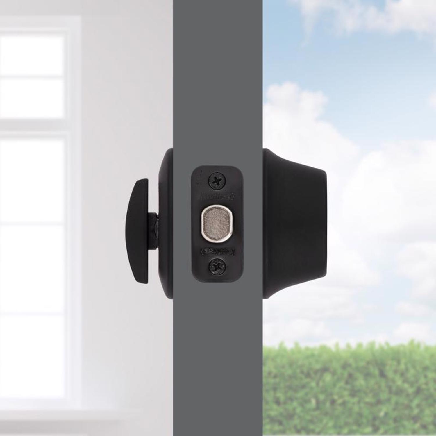 Kwikset Matte Black Single Cylinder Deadbolt 2-3/4 in.