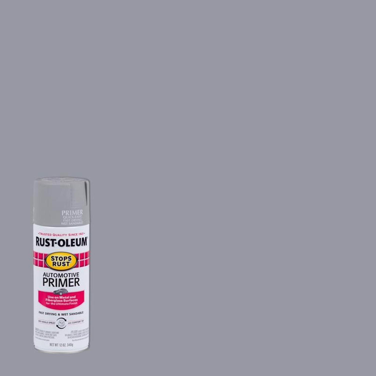 Rust-Oleum Stops Rust Gray Flat Oil-Based Alkyd Spray Primer 12 oz