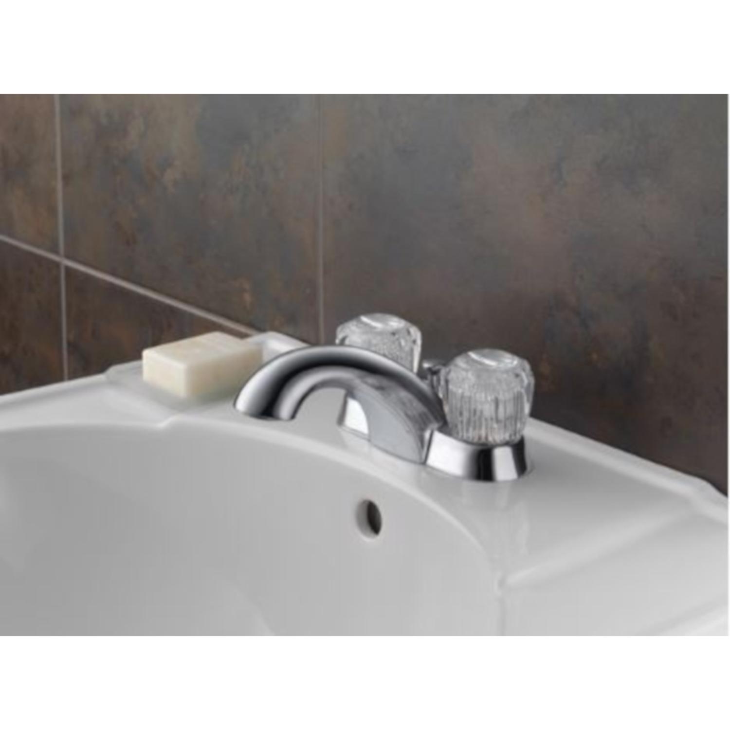 Delta Classic Chrome Centerset Bathroom Sink Faucet 4 in.