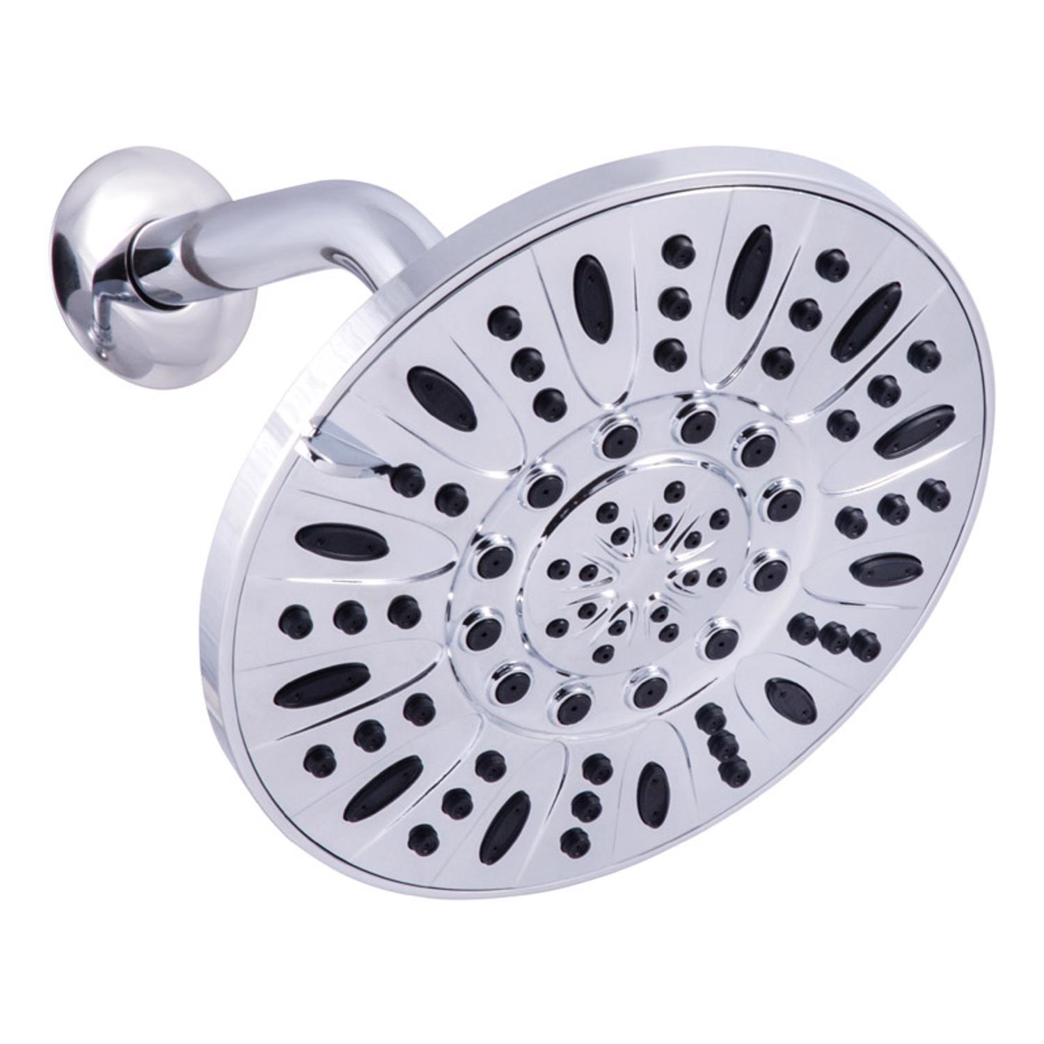 OakBrook Chrome PVC 3 settings Wallmount Showerhead 1.8 gpm