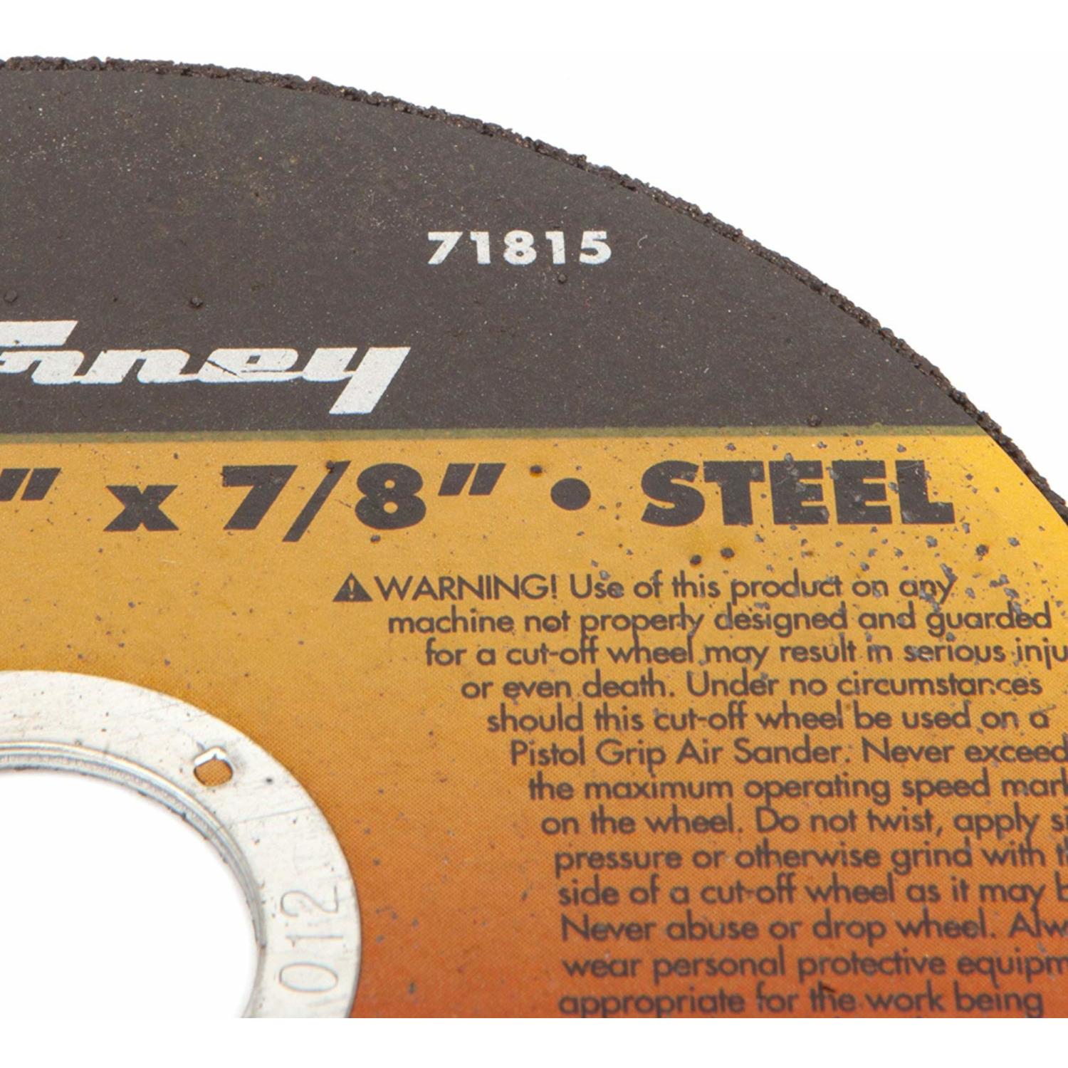 Forney 4-1/2 in. D X 7/8 in. Aluminum Oxide Metal Cut-Off Wheel 1 pc