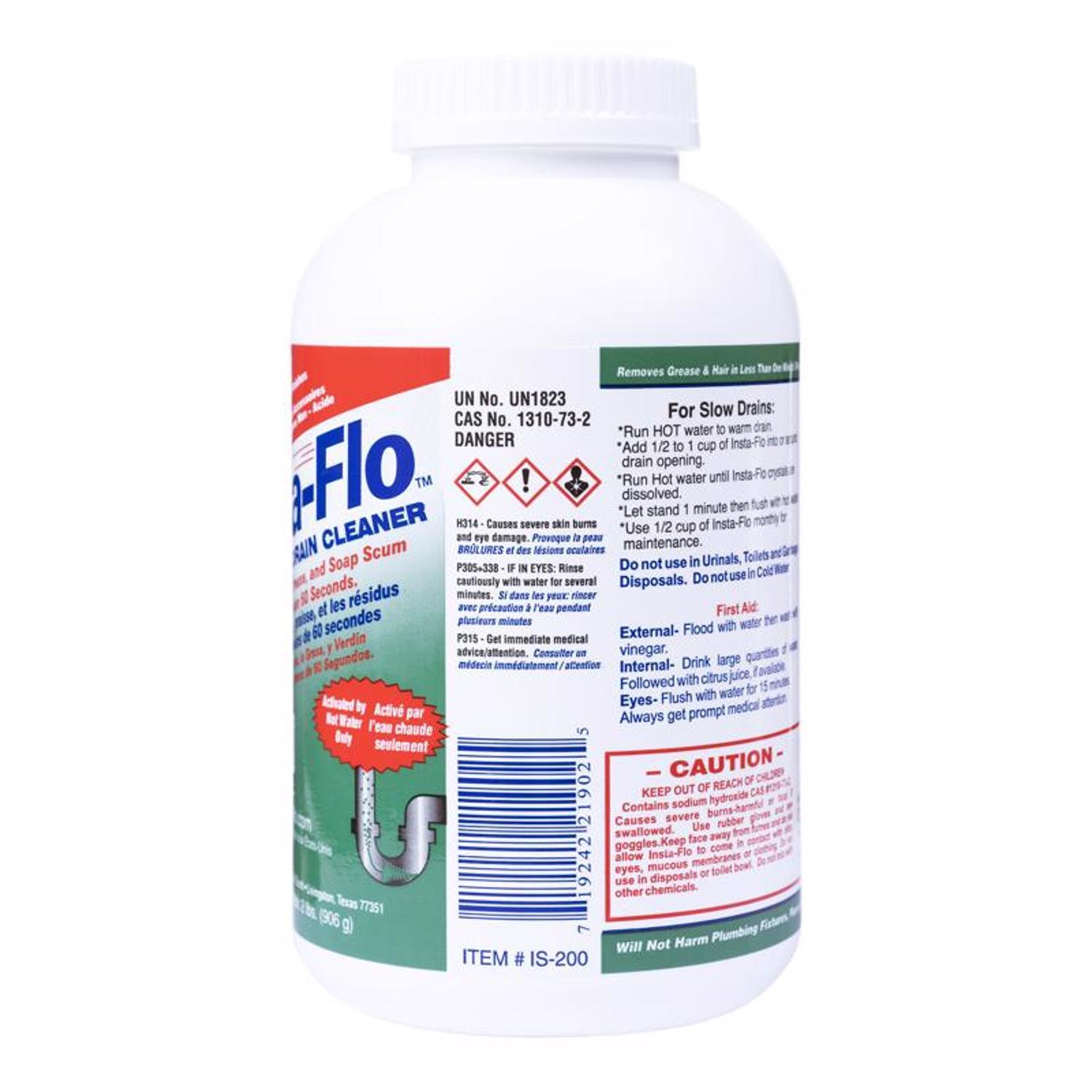 Insta-Flo Crystals Drain Cleaner 2 lb