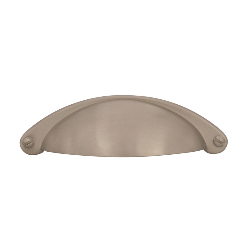 Amerock Traditional Cup Cabinet Pull Cup 2-1/2 in. Satin Nickel Silver 1 pk