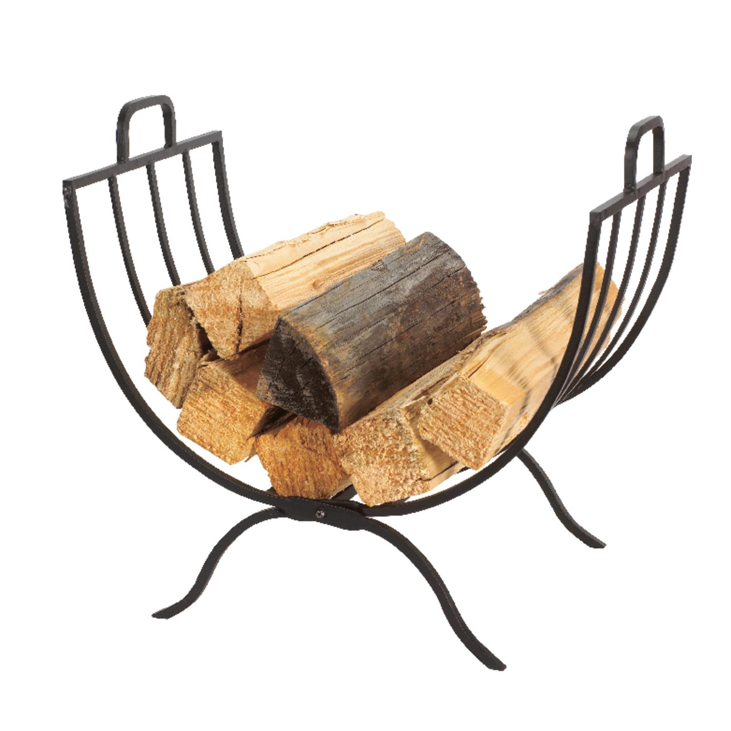 Panacea Black Matte Steel Log Rack