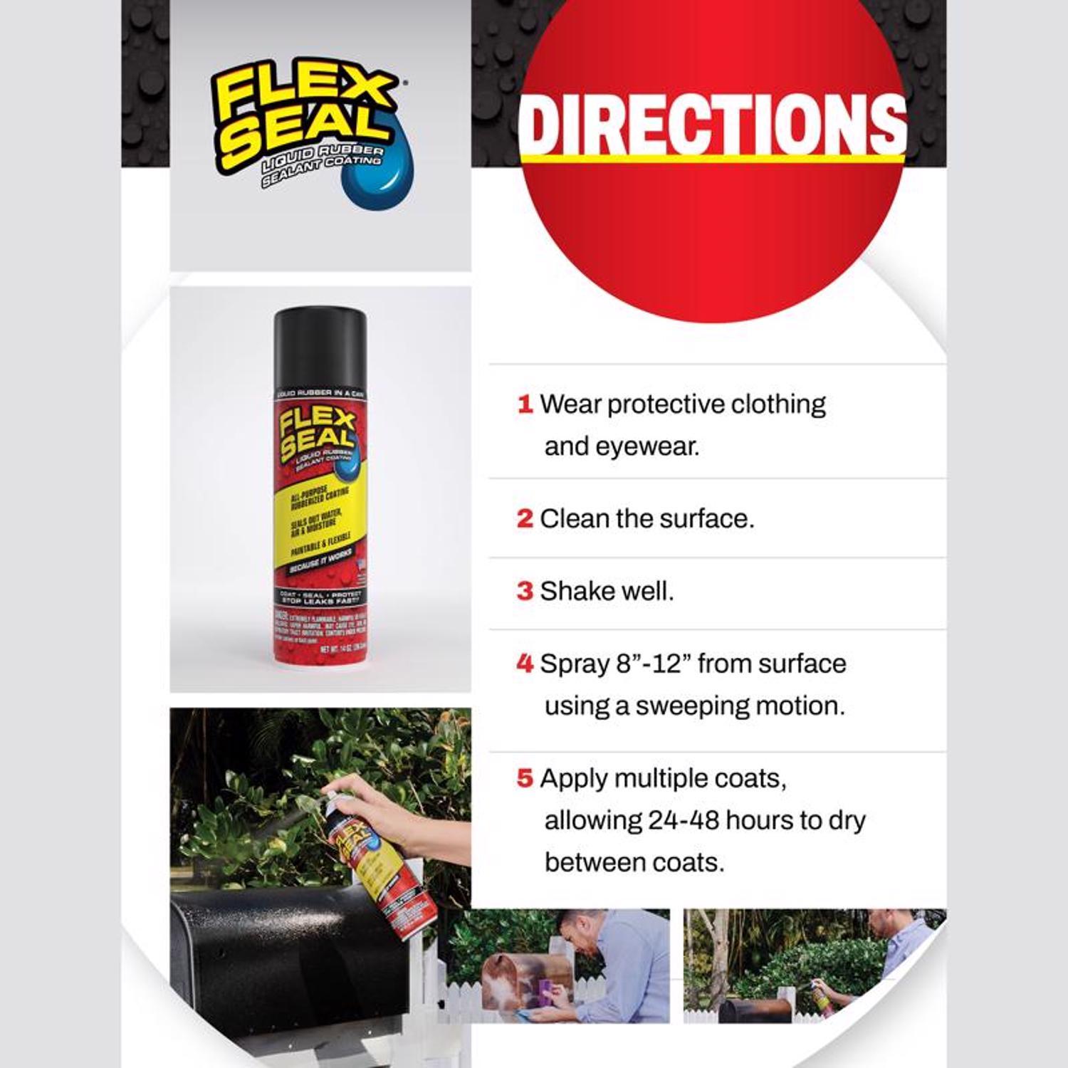 Flex Seal Family of Products Flex Seal White Rubber Spray Sealant 14 oz