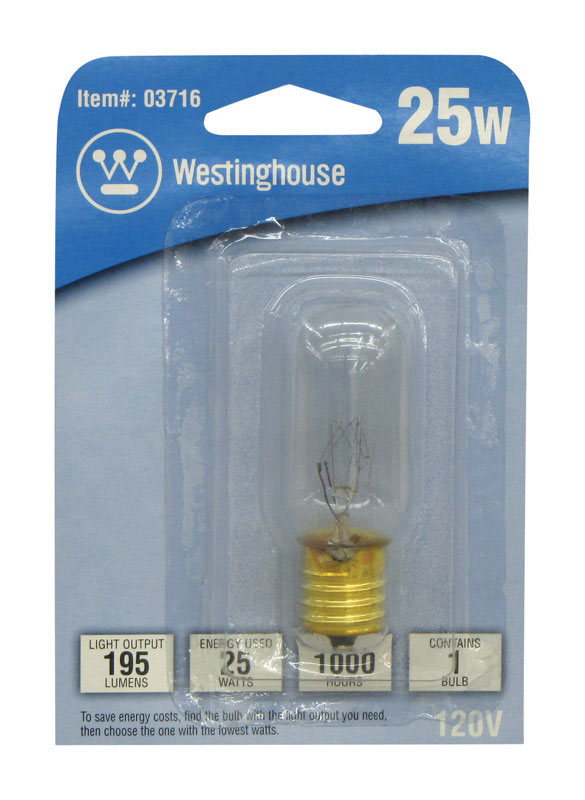 Westinghouse 25 W T8 Tubular Incandescent Bulb E17 (Intermediate) Warm White 1 pk