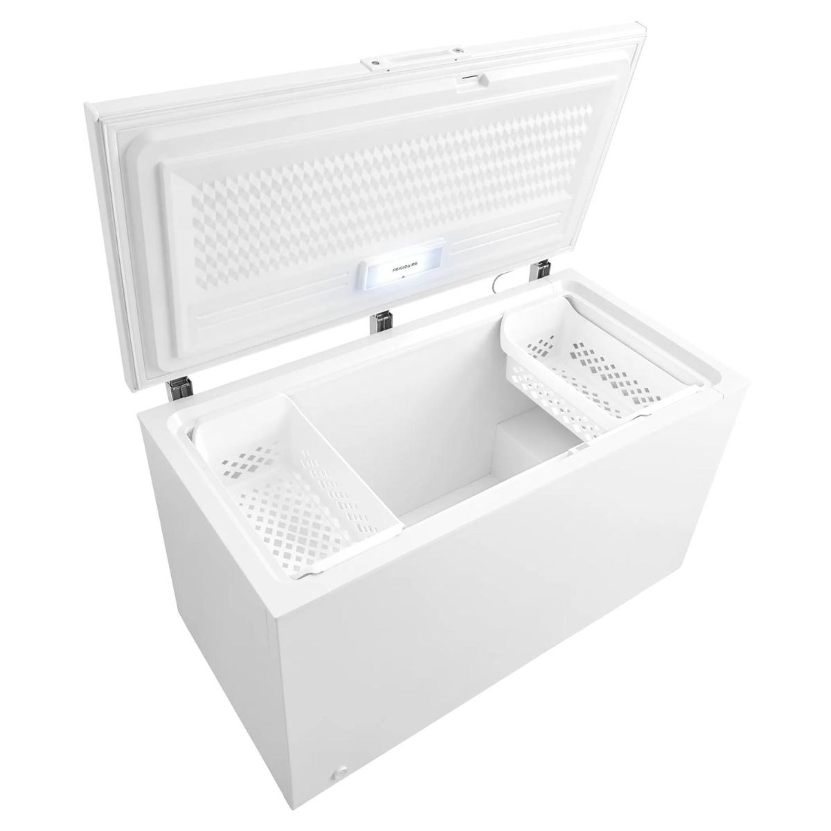 Frigidaire 15 Cu. Ft. Garage Ready Manual Defrost Chest Freezer With White LED Light: White