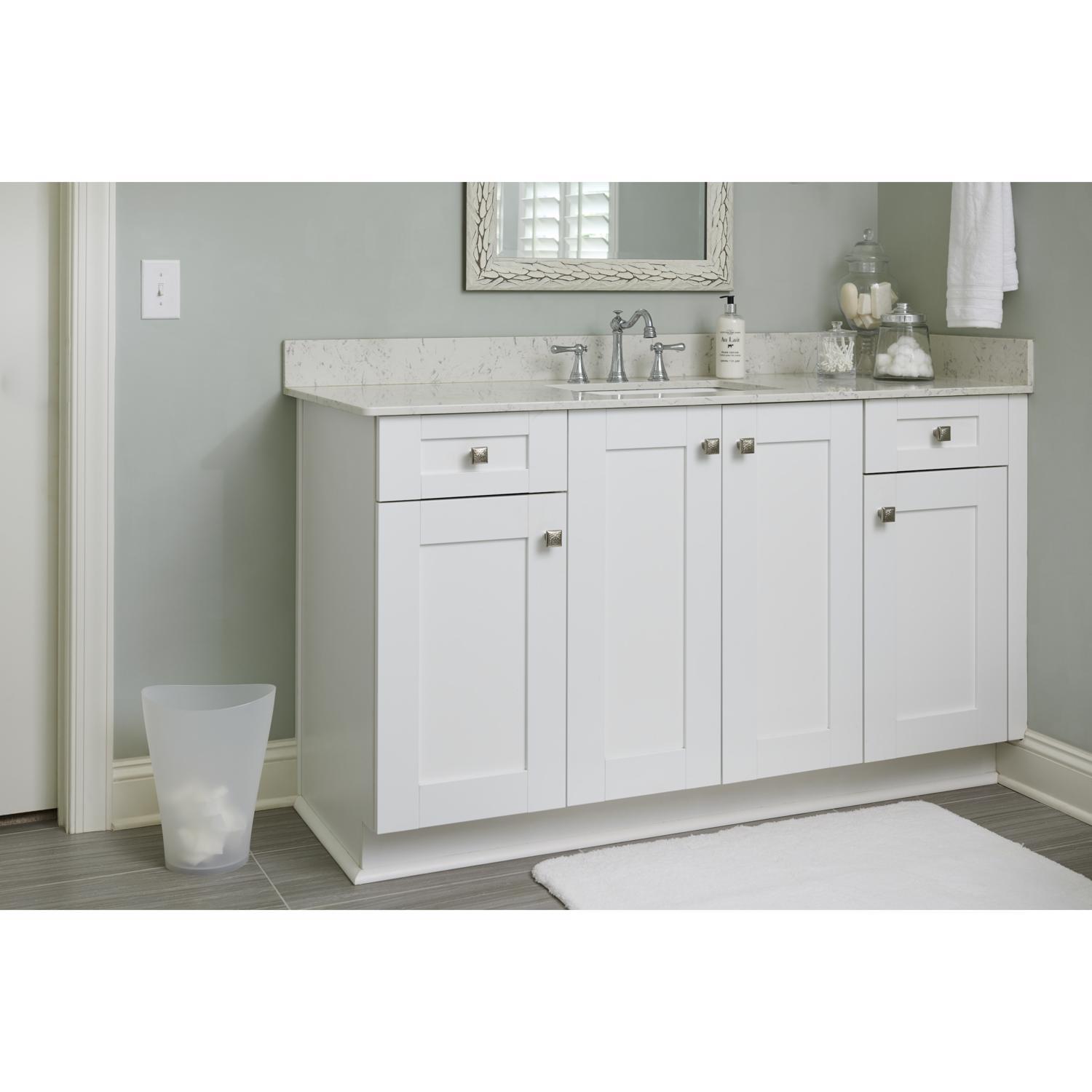 Rubbermaid Spa Works 2.25 gal. Clear Plastic Vanity Wastebasket