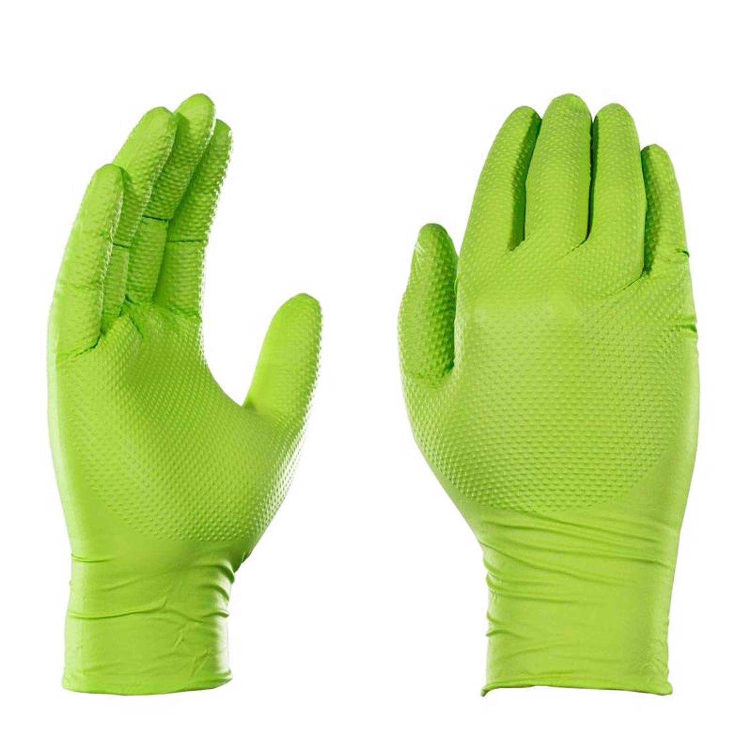 Gloveworks Nitrile Disposable Gloves X-Large Green Powder Free 100 pk