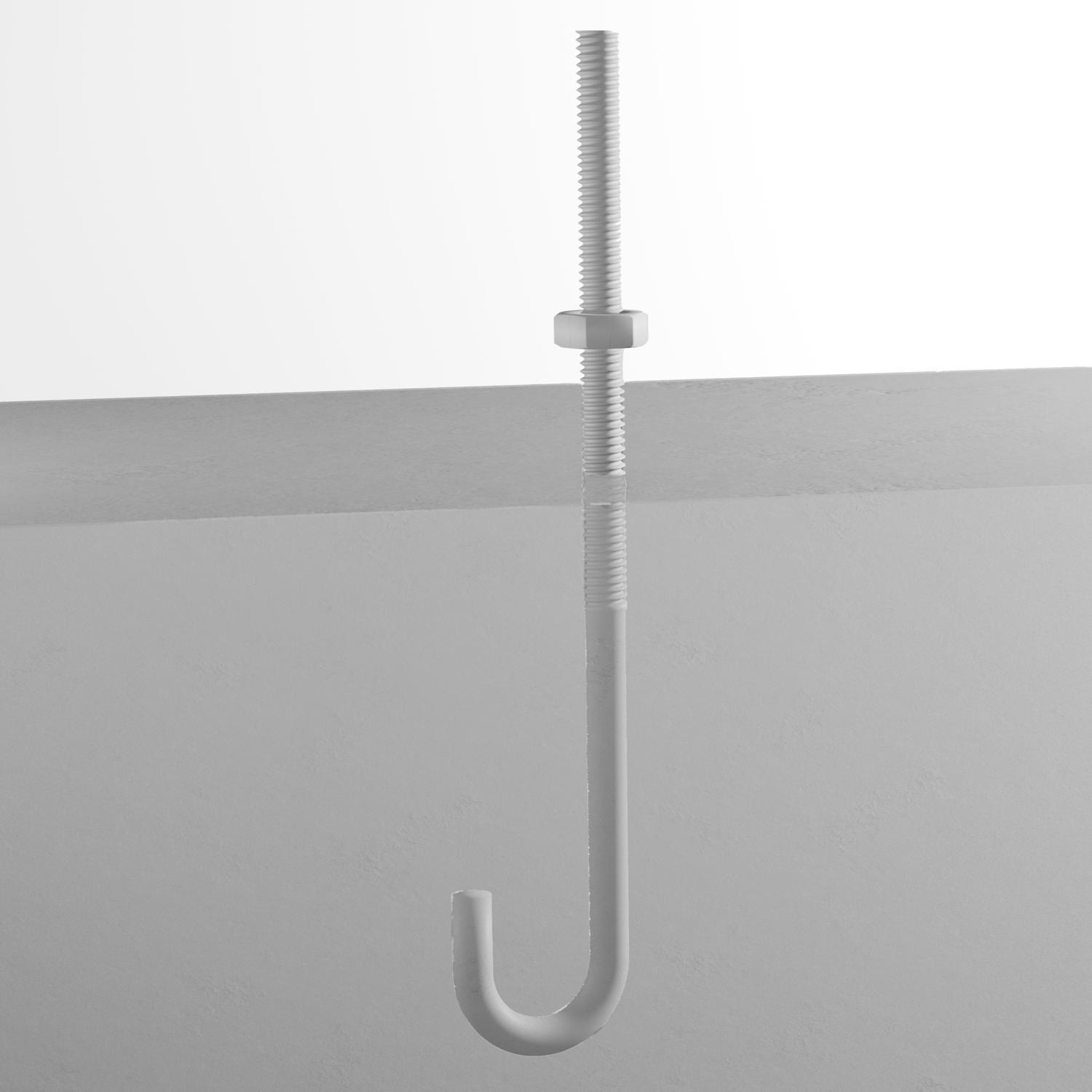 Hampton Medium Zinc-Plated Silver Zinc 6.9375 in. L J-Bolt 175 lb 1 pk