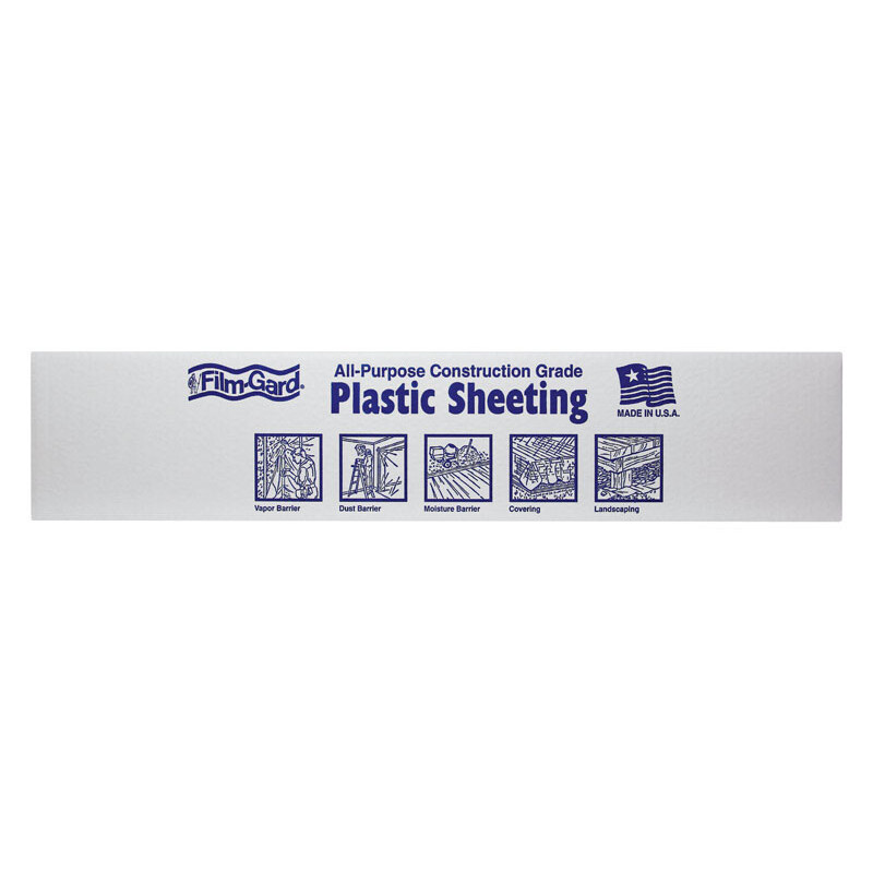 Film-Gard Plastic Sheeting 6 Mil x 10in. W x 100' L Polyethylene Black 1 Pack