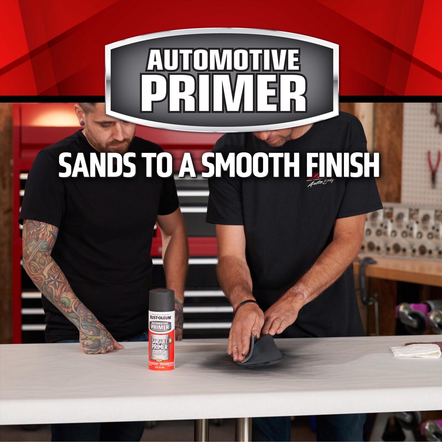 Rust-Oleum Automotive Flat Black Automotive Sandable Primer Spray 12 oz