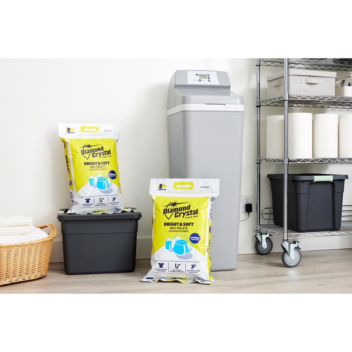 Diamond Crystal Bright & Soft Water Softener Salt Pellets 40 lb