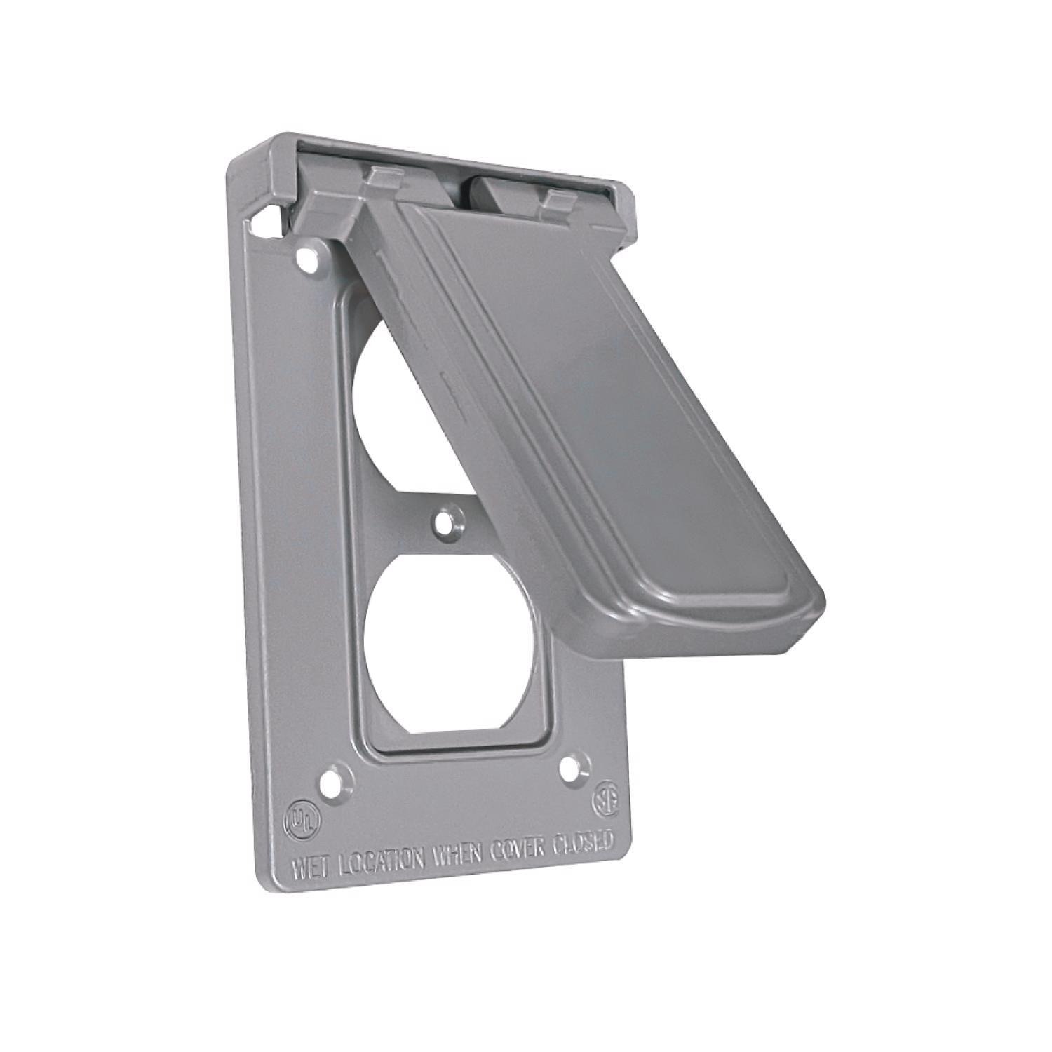Sigma Engineered Solutions Rectangle Die-Cast Metal 1 gang 4.57 in. H X 2.83 in. W Vertical Duplex C