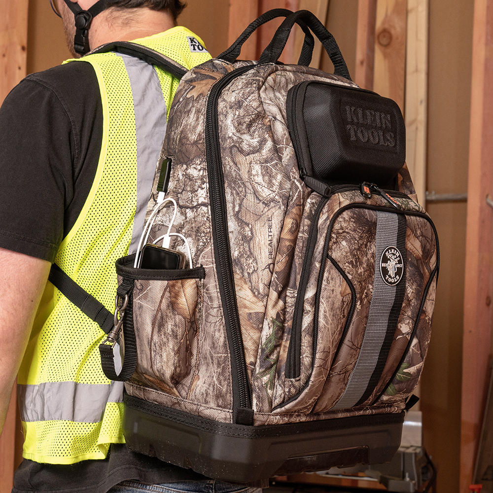 Klein Tradesman Pro XL Tool Bag Backpack, 40 Pockets, Camo