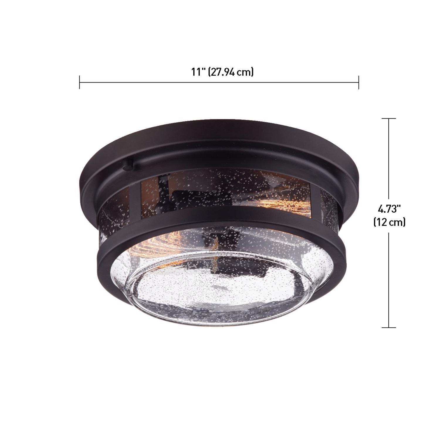 Globe Electric Wolfe Switch Natural Bronze Dimmable Outdoor Light Fixture Hardwired