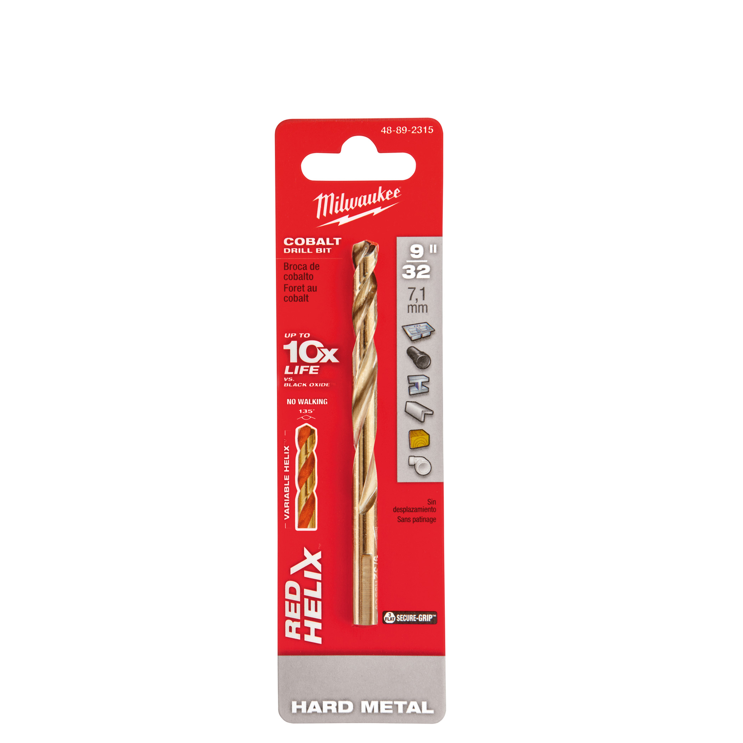 Milwaukee Red Helix 9/32 in. X 4-5/16 in. L Steel Thunderbolt Drill Bit 1 pc