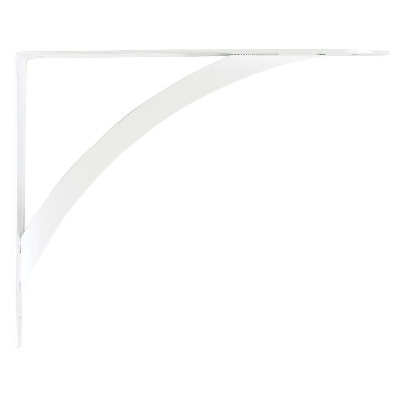 Knape & Vogt John Sterling Steel White Shelf Bracket 10 in. L