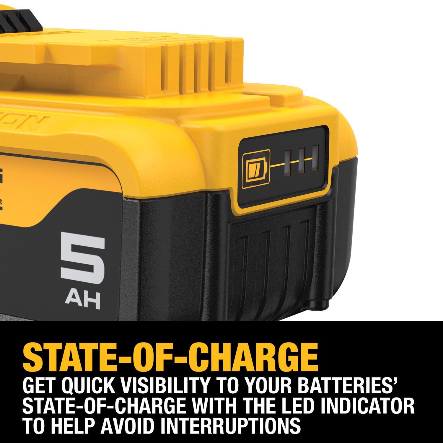 DeWalt 20V MAX DCB205C 5 Ah Lithium-Ion Battery and Charger Starter Kit 2 pc