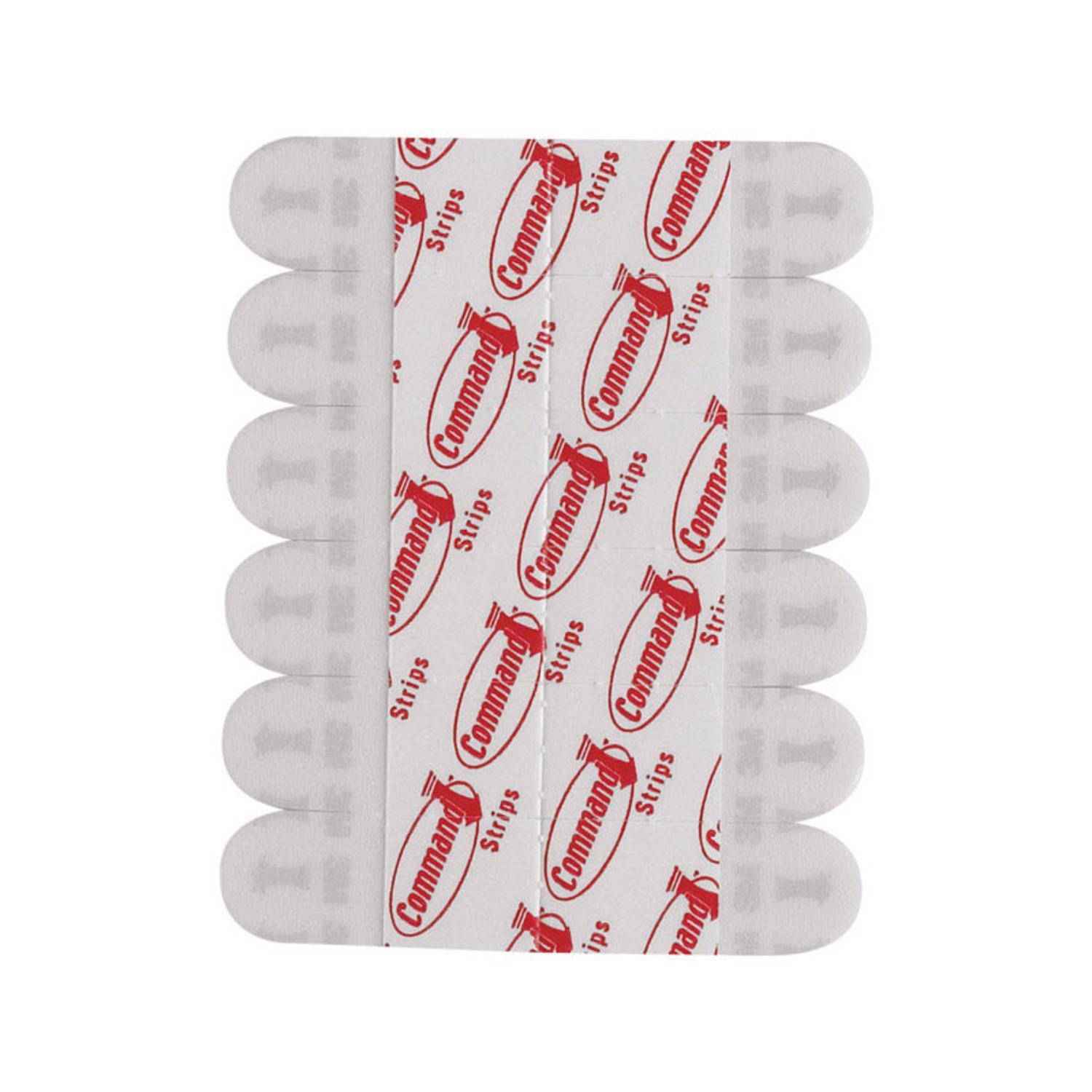 3M Command Mini Foam Adhesive Strips 1.177 in. L 12 pk