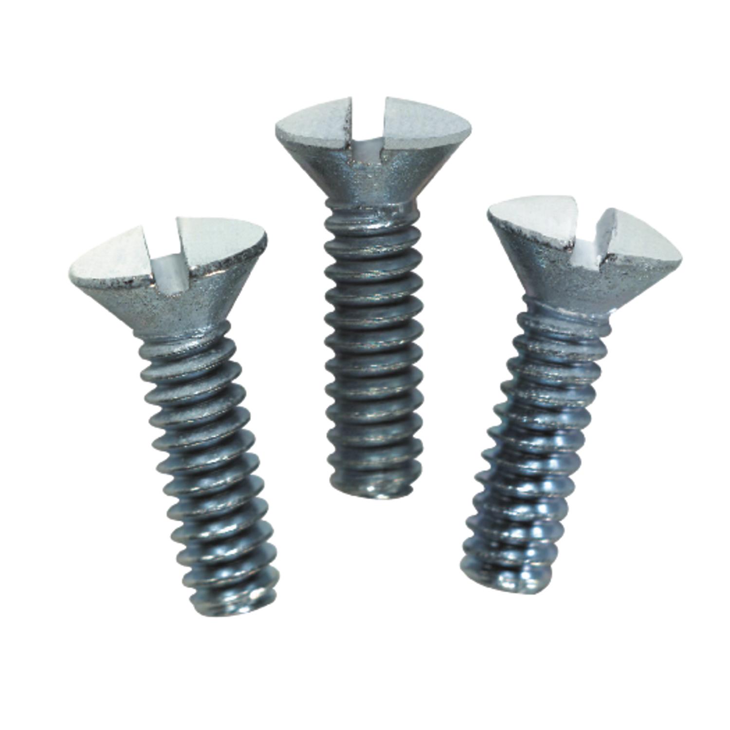 Leviton White Metal Wall Plate Screws 20 pk