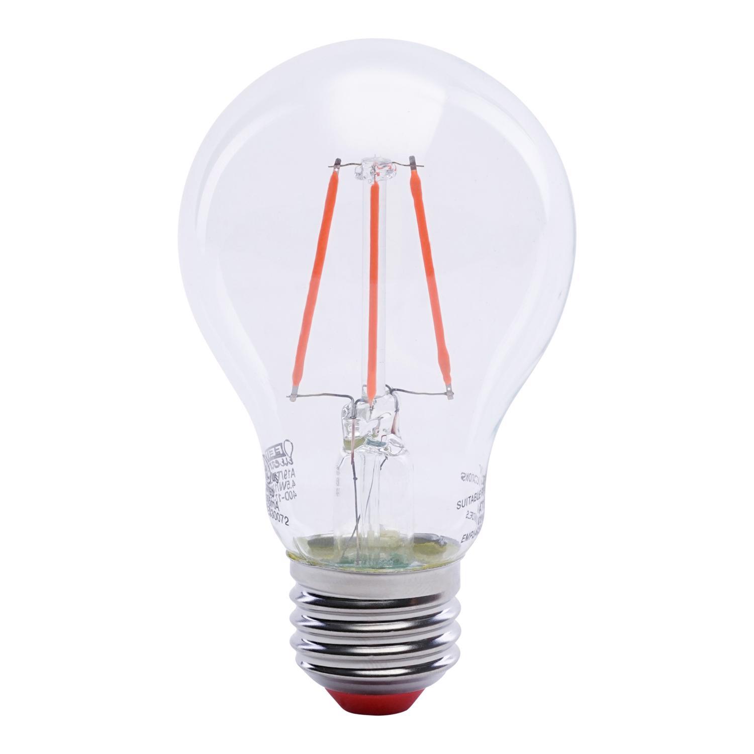 Feit A19 E26 (Medium) Filament LED Bulb Red 30 Watt Equivalence 1 pk