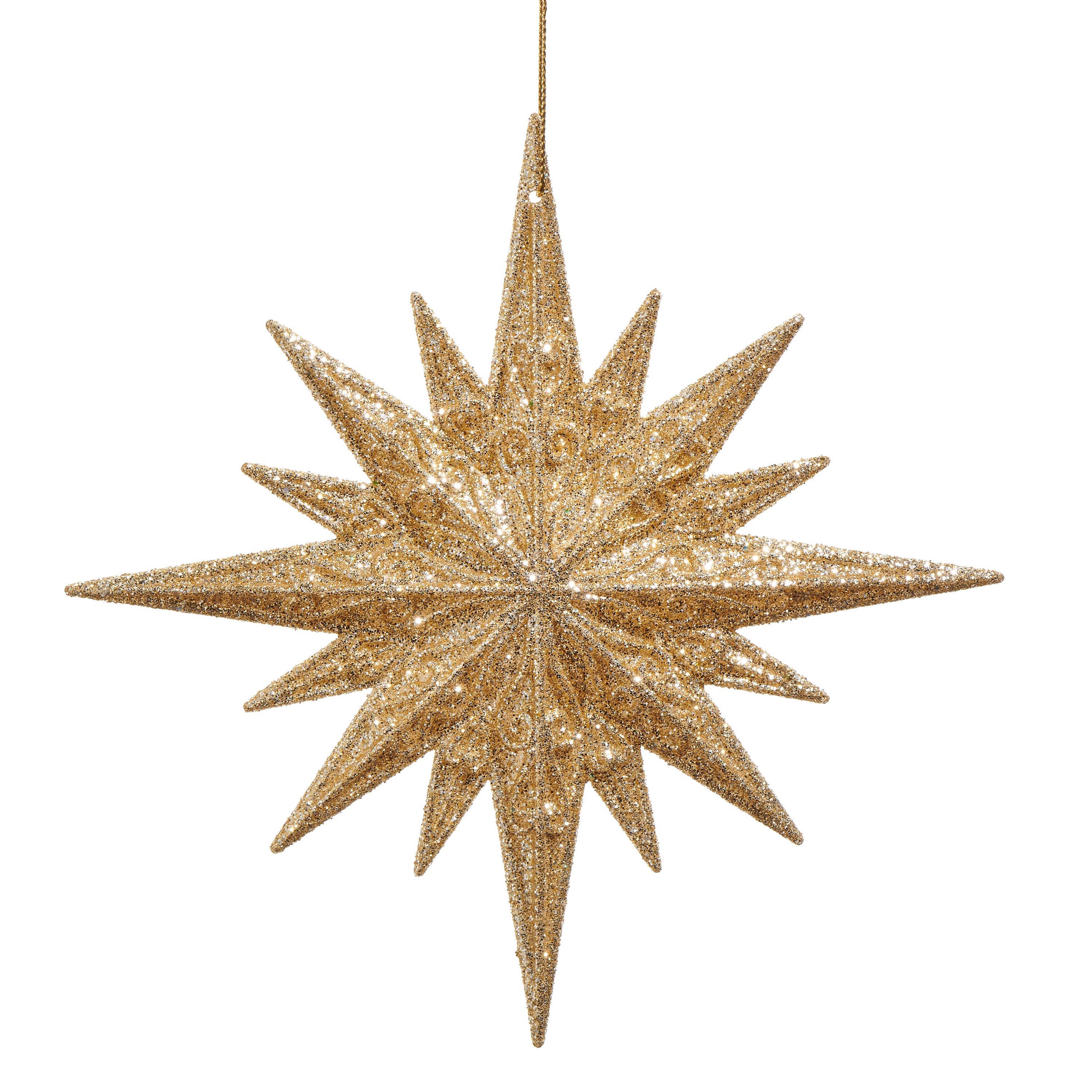 Raz Imports 7 in. Gold Glitter Star Ornament