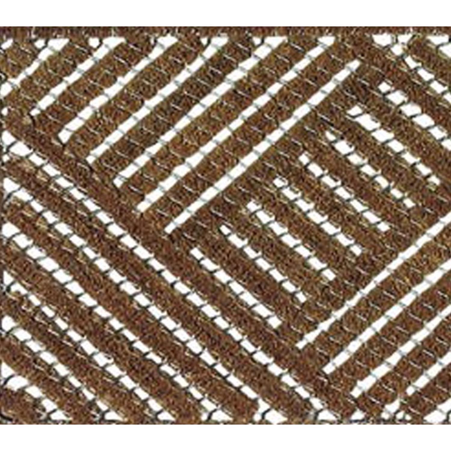 Sports Licensing Solutions 18 in. W X 30 in. L Brown Wire Brush Coir Utility Mat