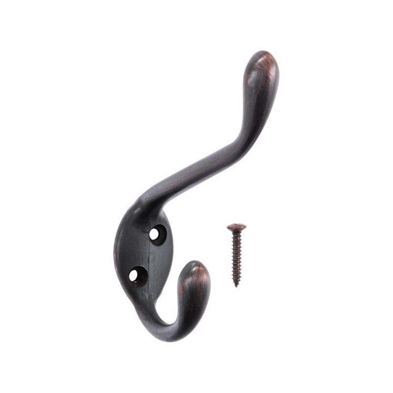 Ace 3-1/2 in. L Oil Rubbed Bronze Brown Metal Medium Garment Hook 1 pk