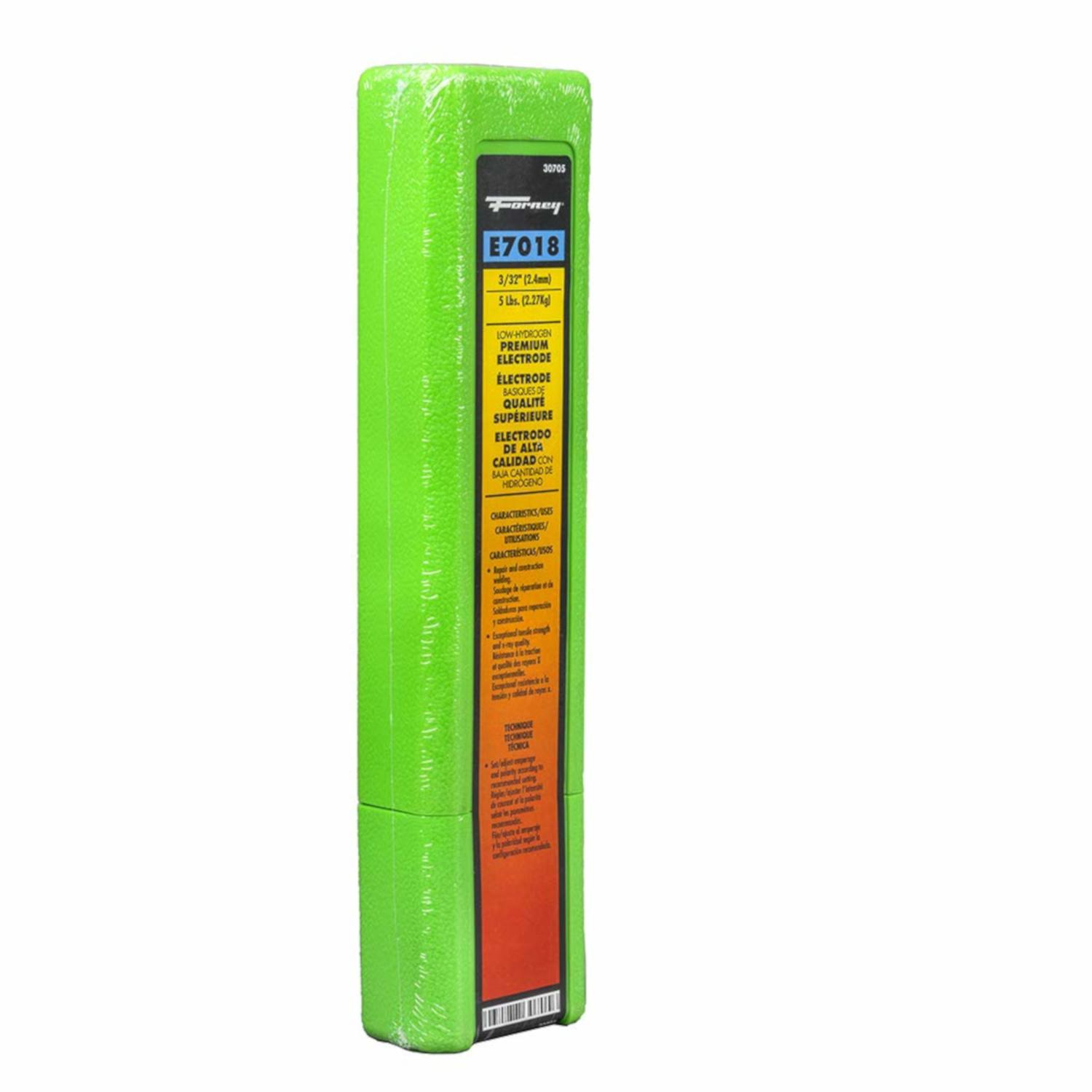 Forney 3/32 in. D X 14.6 in. L E7018 Mild Steel Welding Rods 84000 psi 5 lb 1 pk