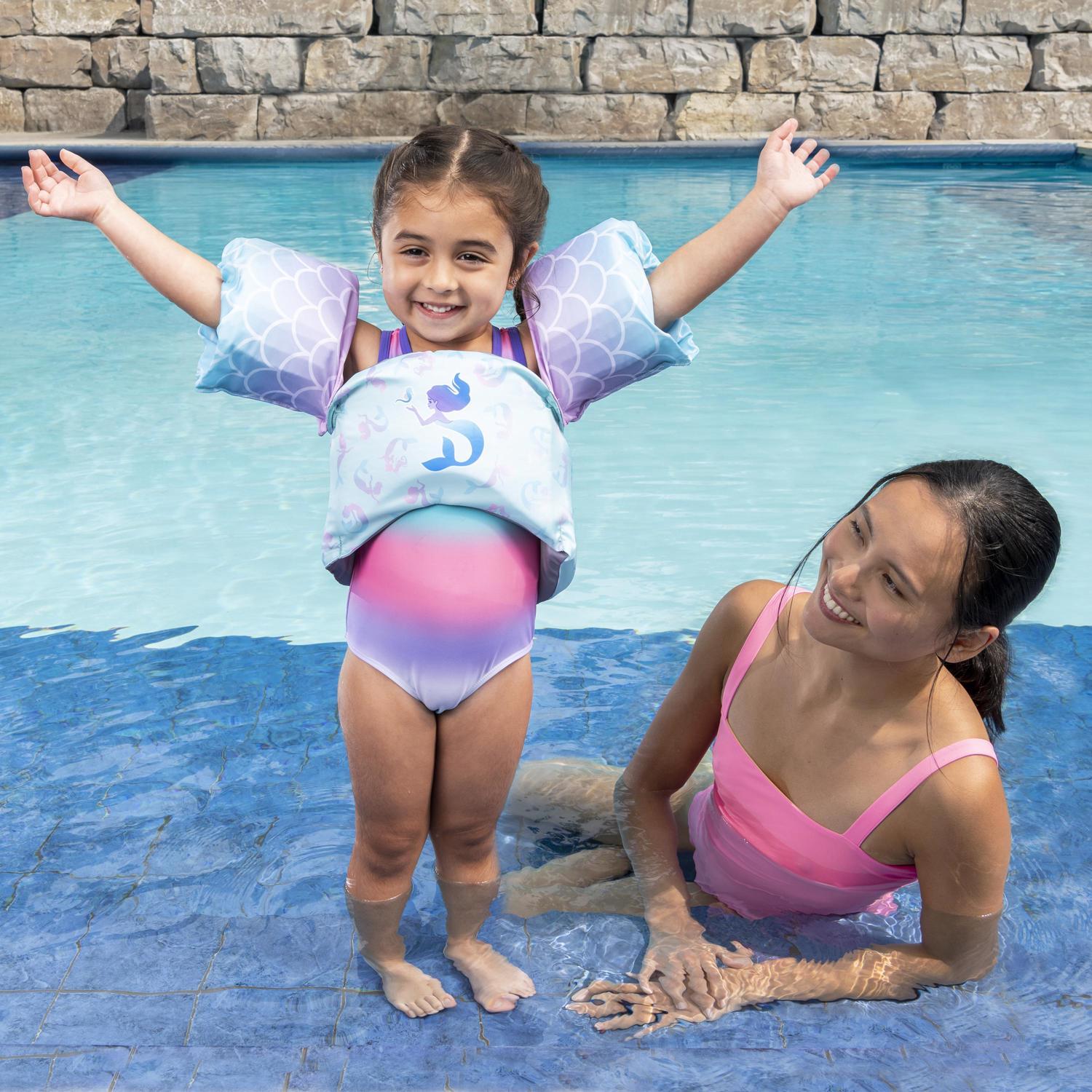 Swimways Blue/Purple Fabric/Mesh Sea Squirts Swim Trainer Life Jacket