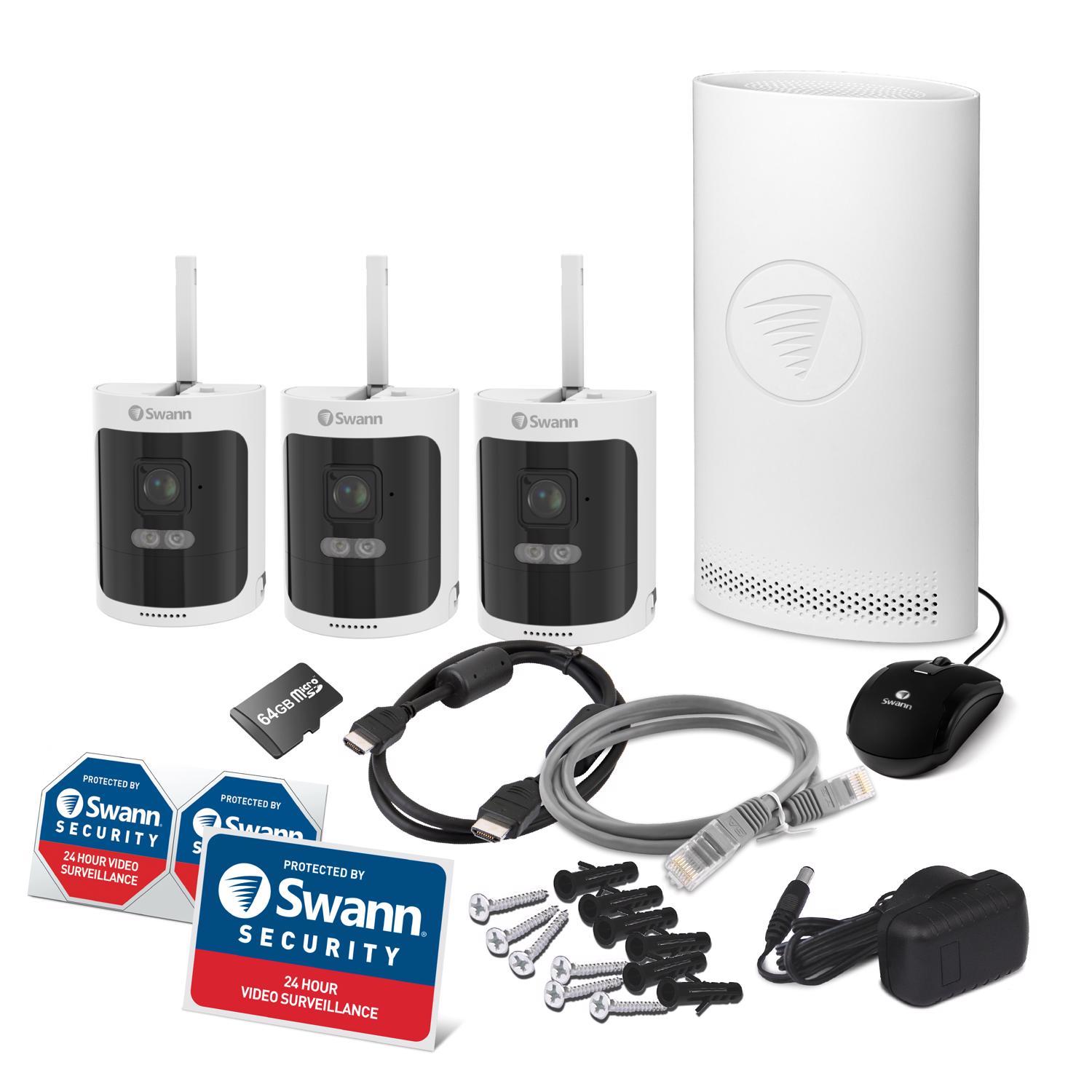 Swann AllSecure600 Battery Powered Indoor and Outdoor Smart-Enabled NVR Security Camera System