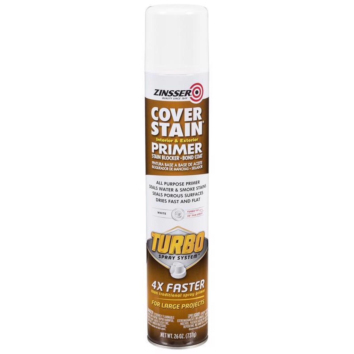 Zinsser CoverStain White Flat/Matte Solvent-Based Alkyd Primer 26 oz