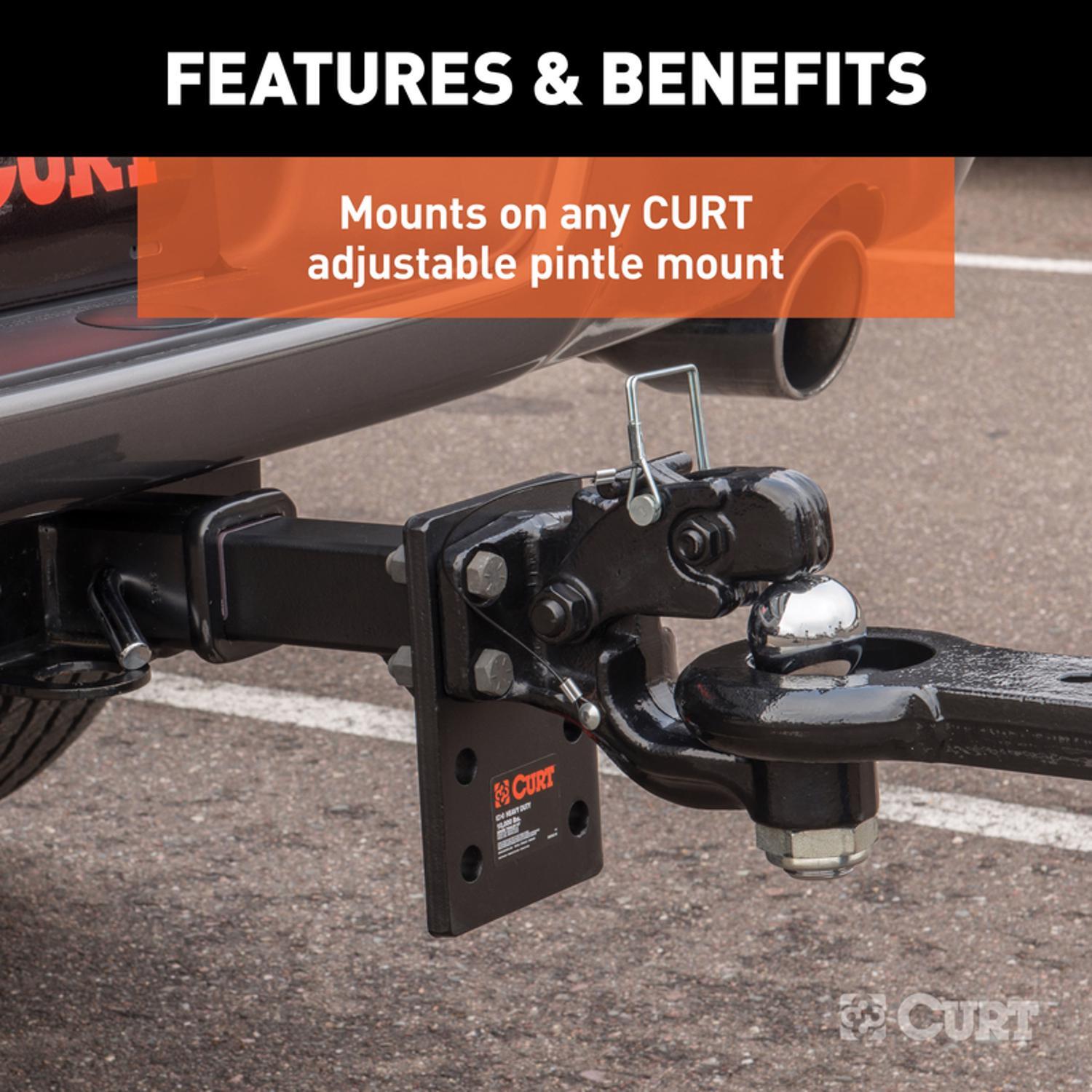 CURT 16000 lb. cap. 2.31 in. Ball and Pintle Hitch