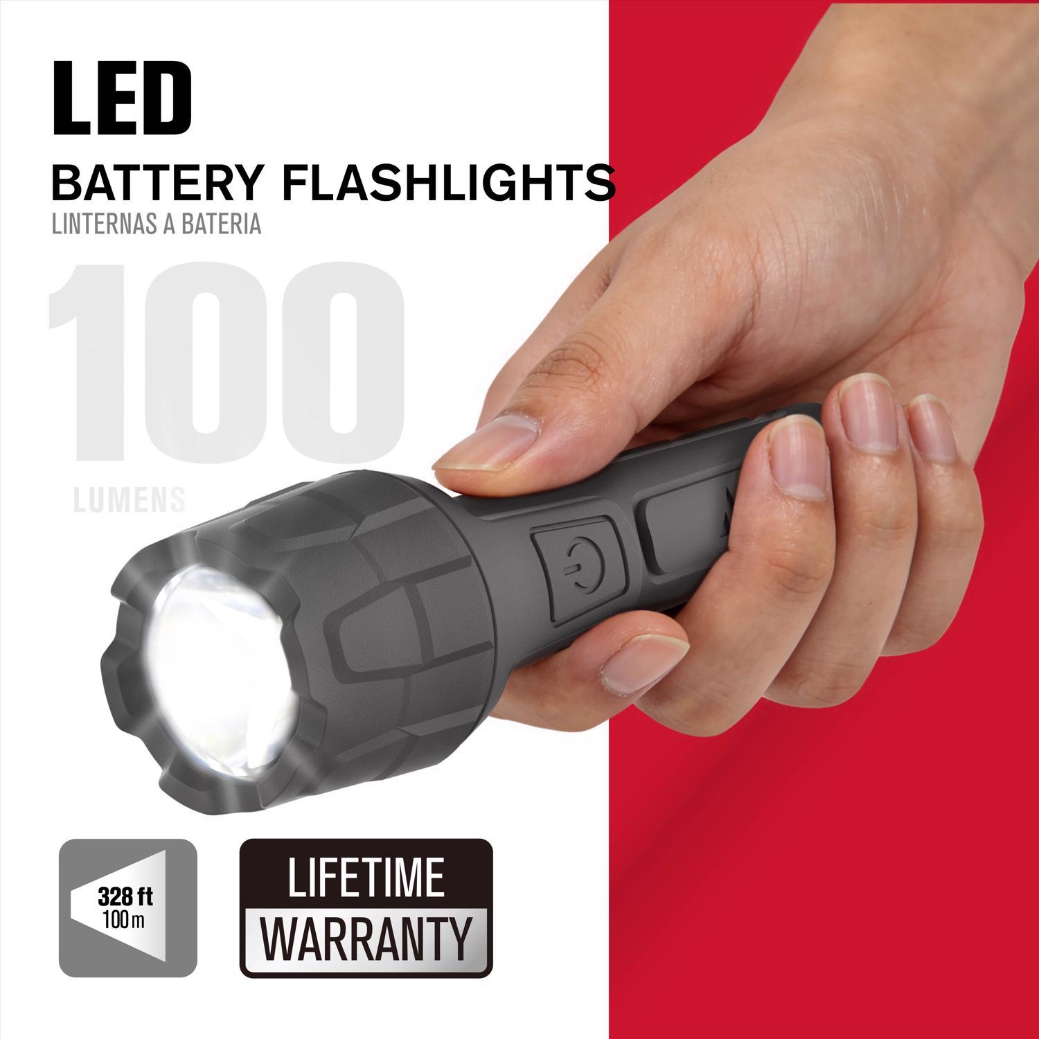 Ace 100 lm Black LED Flashlight AAA Battery