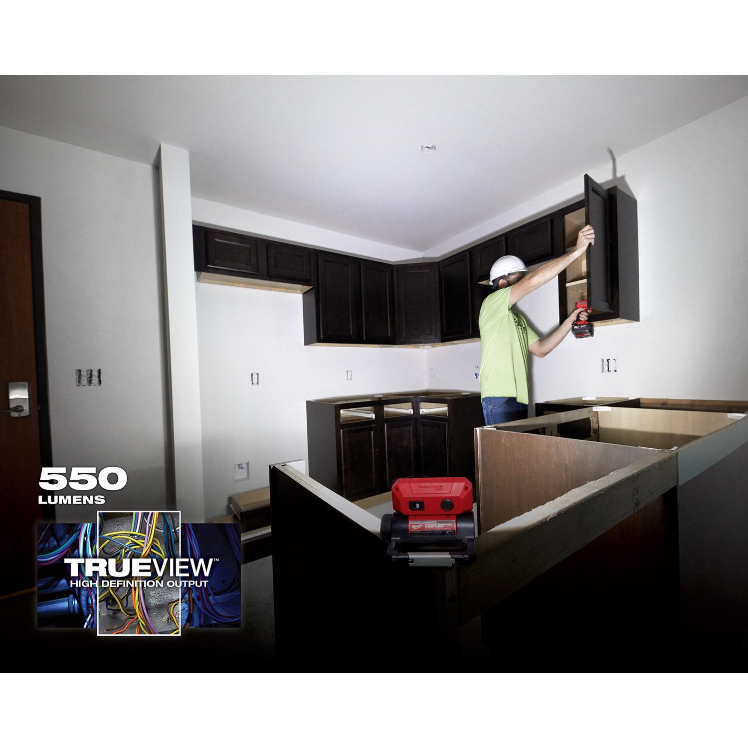 Milwaukee 550 lm Black/Red LED Work Light