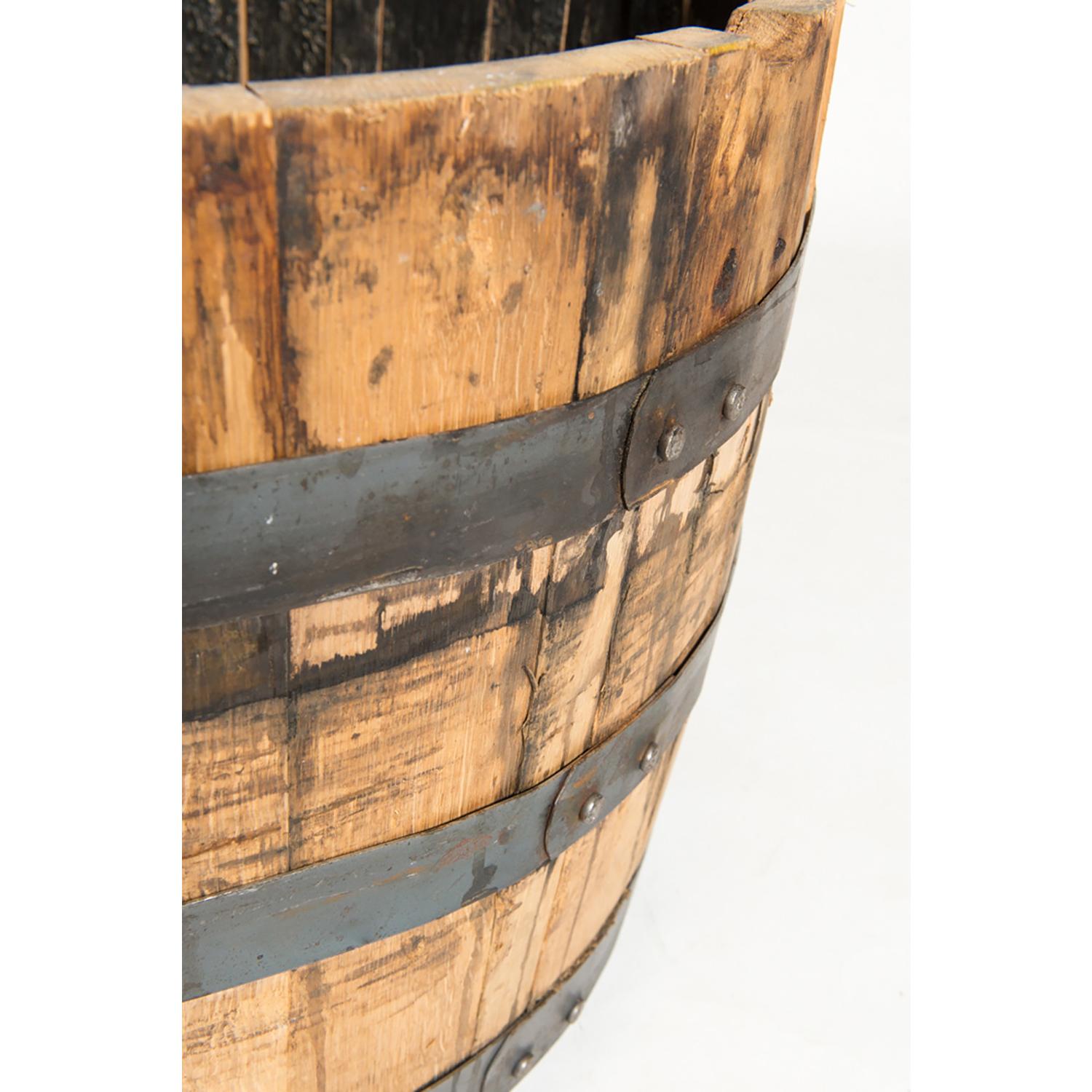 Real Wood Products 17.5 in. H X 26 in. W X 26 in. D Oak Whiskey Barrel Barrel Brown