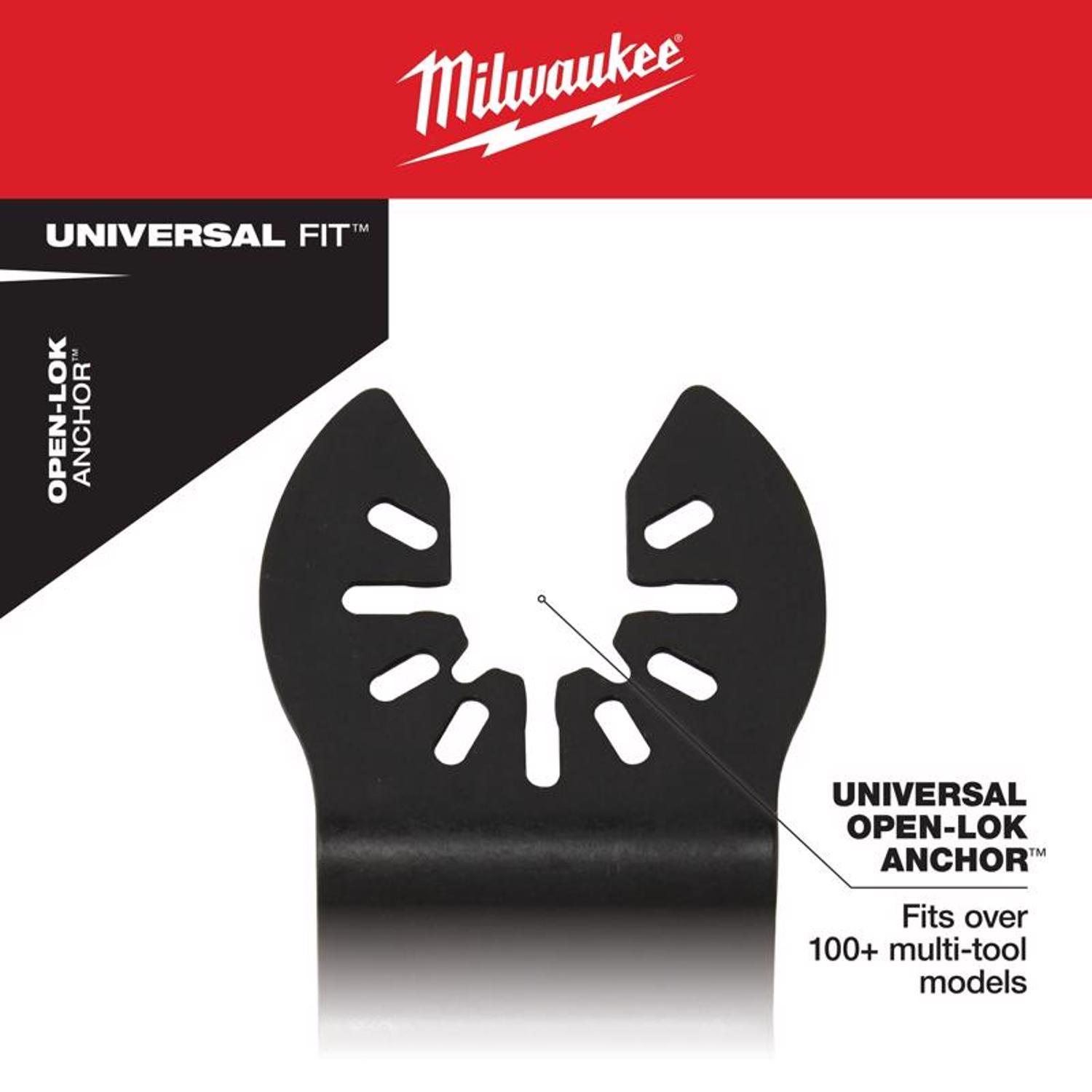 Milwaukee Universal Fit Open-Lok High Carbon Steel Multi-Tool Oscillating Blade Set 6 pc