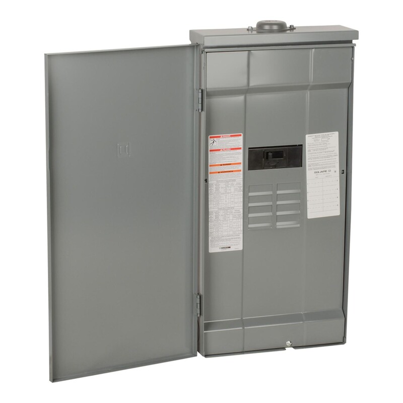 Square D HomeLine 200 amps 120/240 V 8 space 16 circuits Wall Mount Main Breaker Load Center