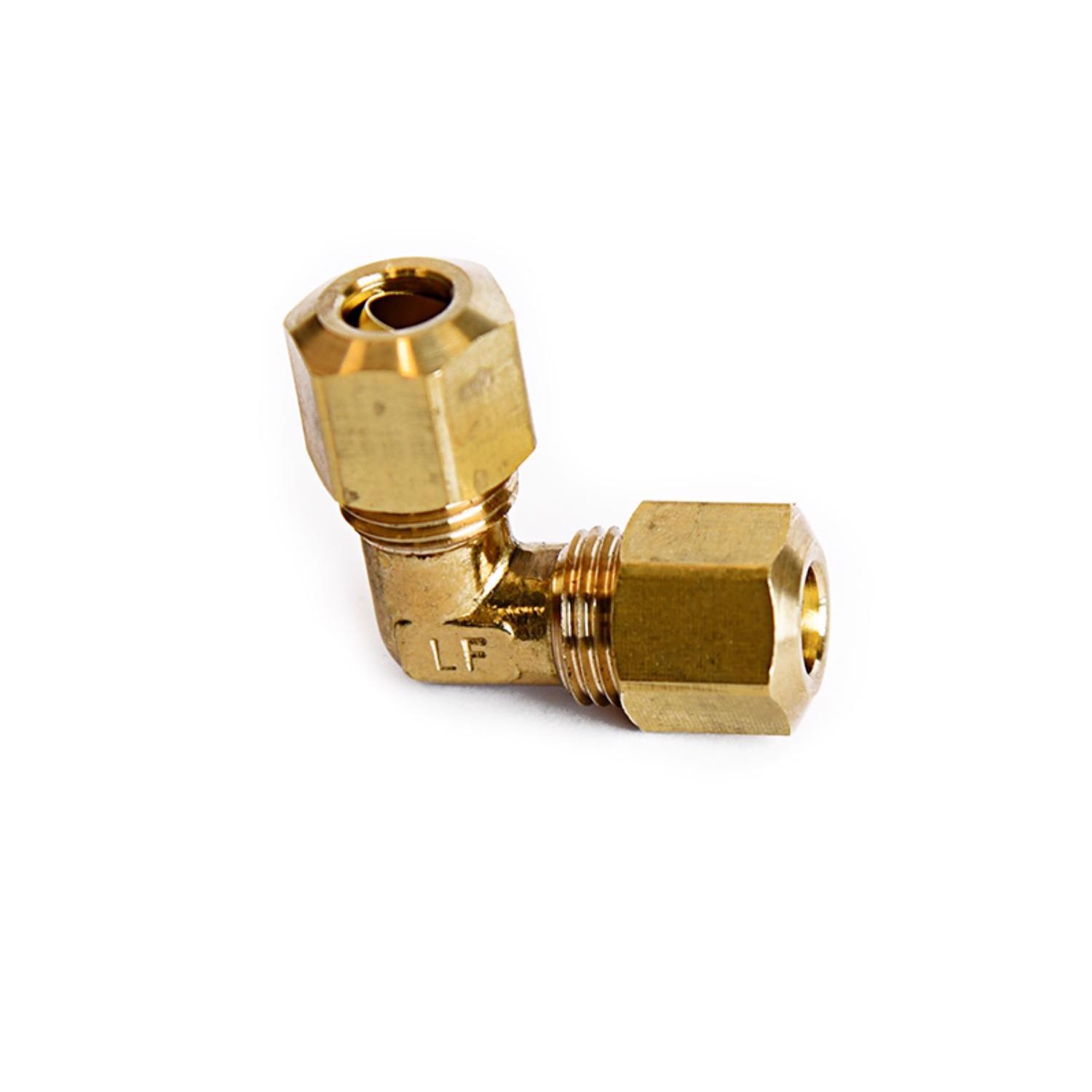 ATC 1/4 in. Compression X 1/4 in. D Compression Yellow Brass 90 Degree Elbow