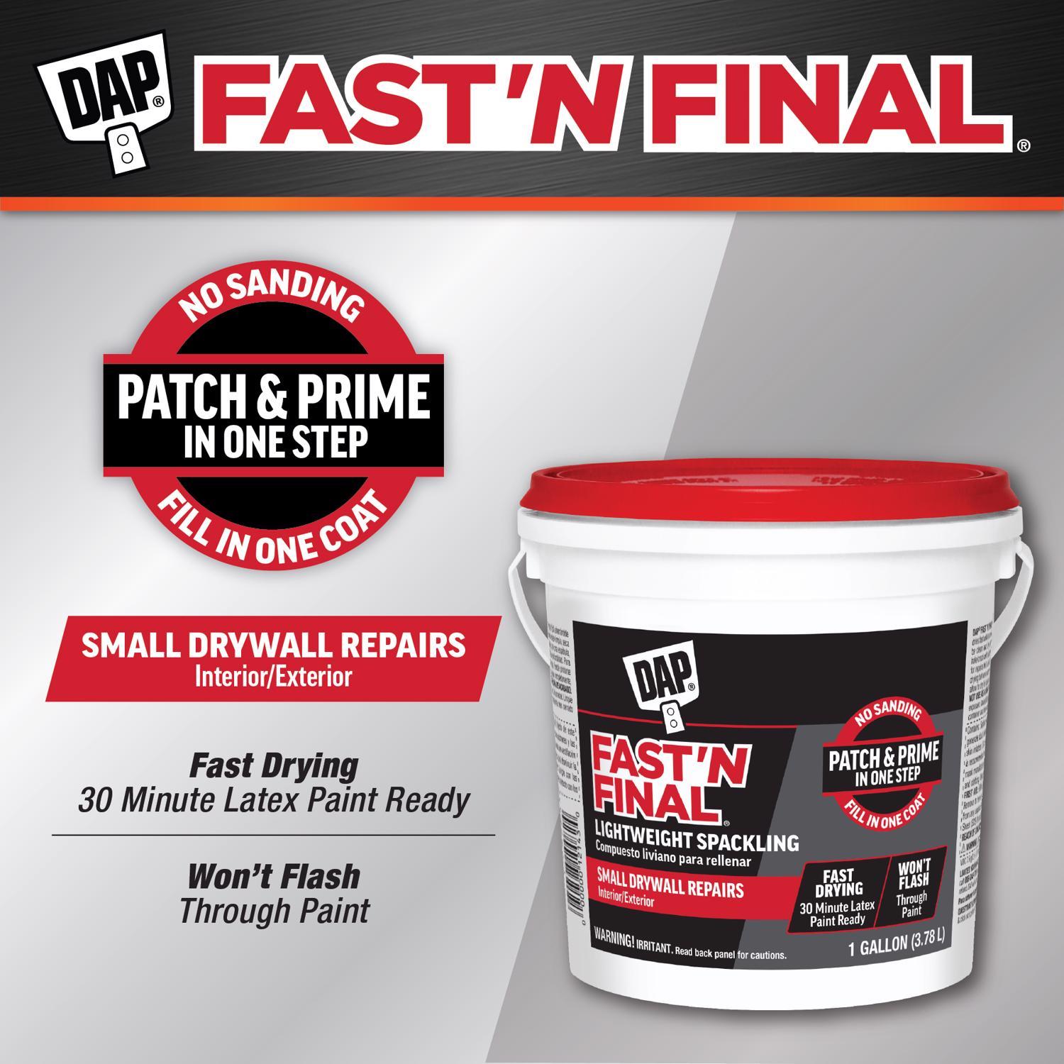 DAP Fast 'N Final Ready to Use White Lightweight Spackling Compound 1 gal
