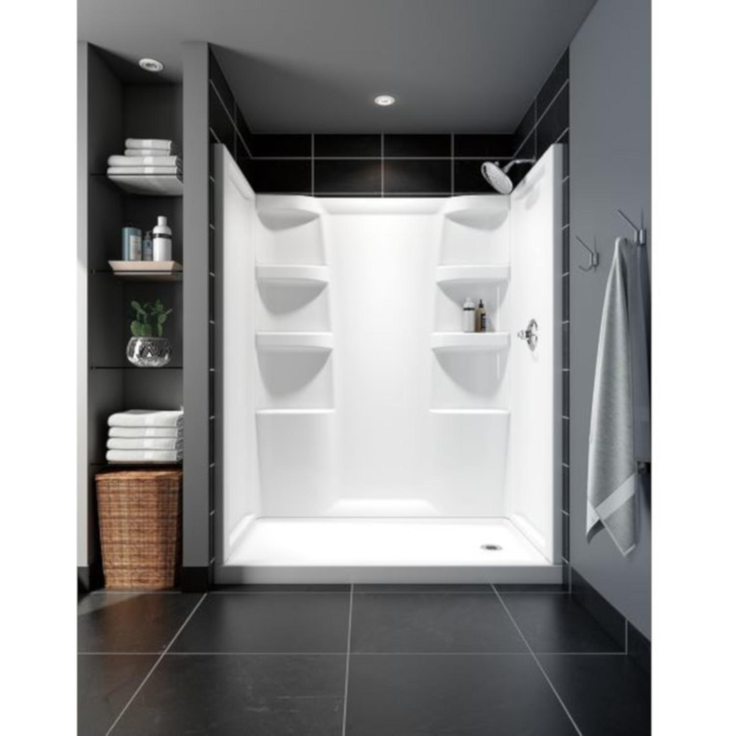 Delta Hycroft 4.5 in. H X 32 in. W X 60 in. L White Shower Base