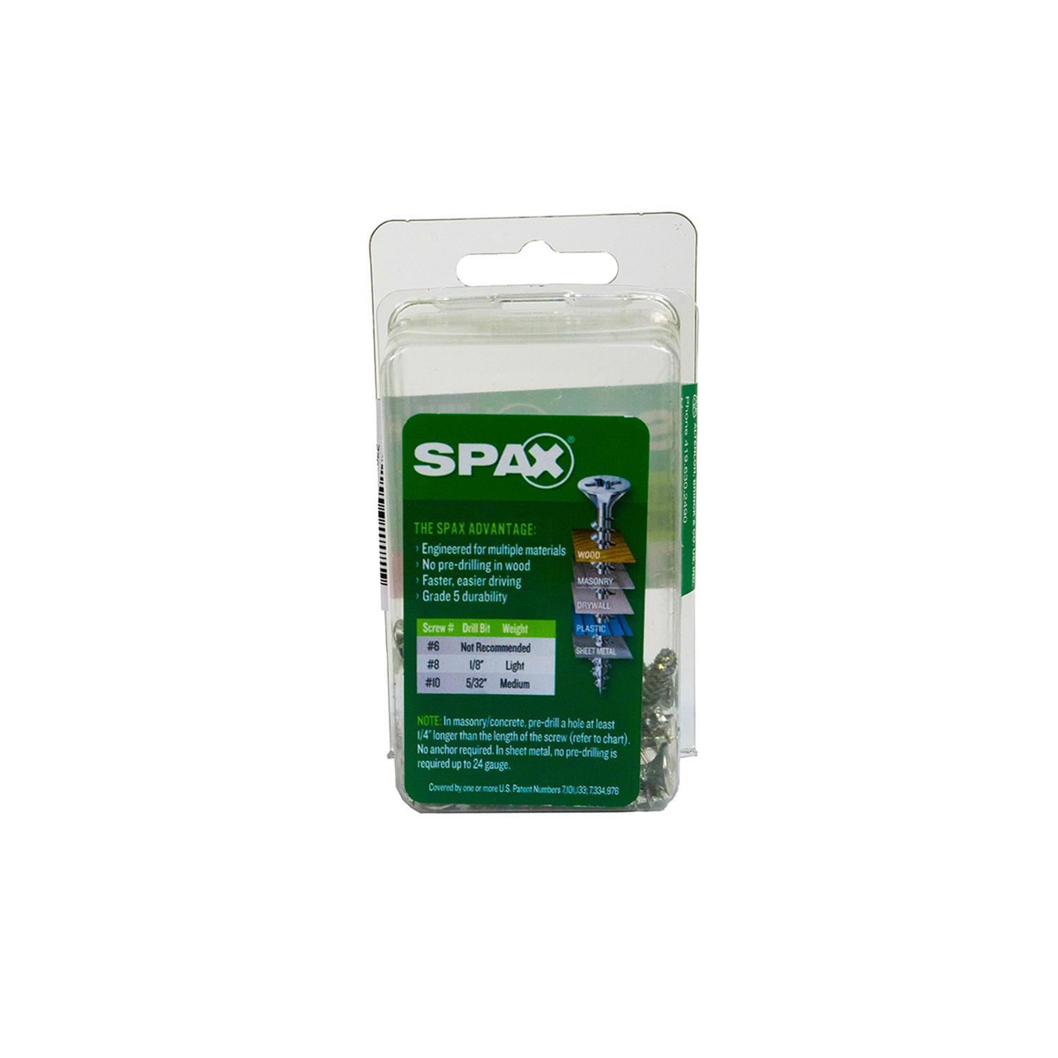 SPAX Multi-Material No. 8 Label X 1-1/4 in. L Unidrive Flat Head Serrated Construction Screws