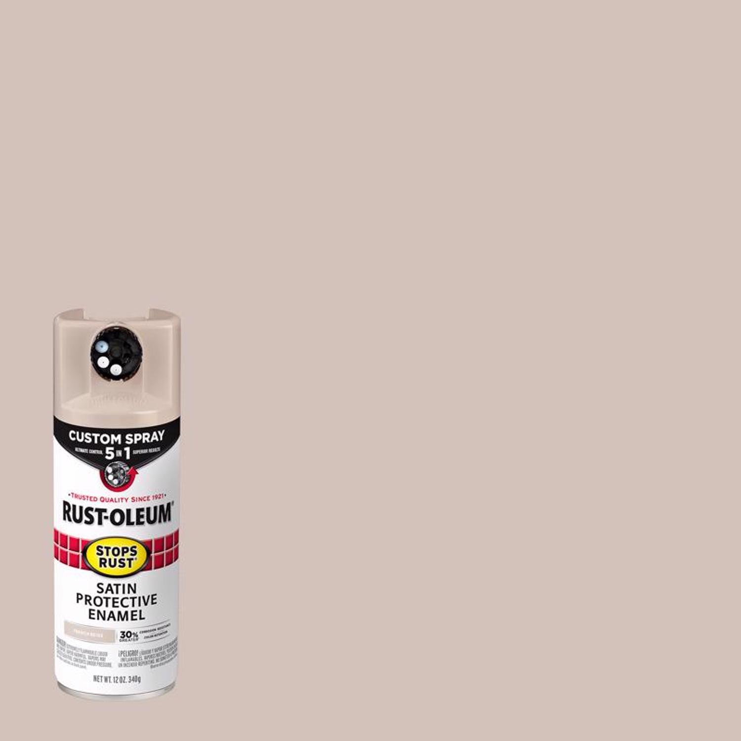 Rust-Oleum Stops Rust 5-in-1 Indoor and Outdoor Satin Beige Oil-Based Oil Modified Alkyd Protective
