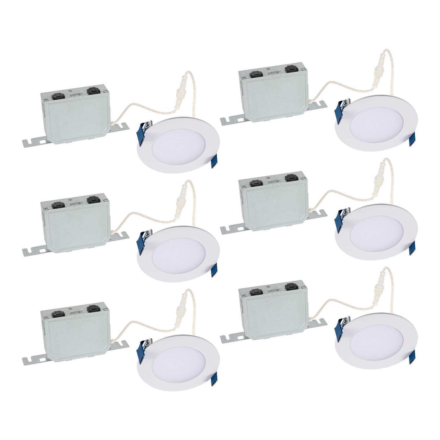 Halo White 4 in. W Canless Recessed Downlight