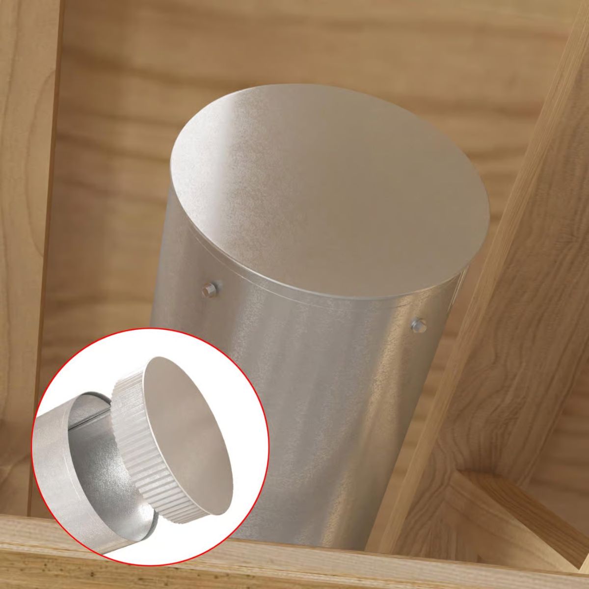 Imperial 3 in. D Galvanized Steel Crimped Pipe End Cap