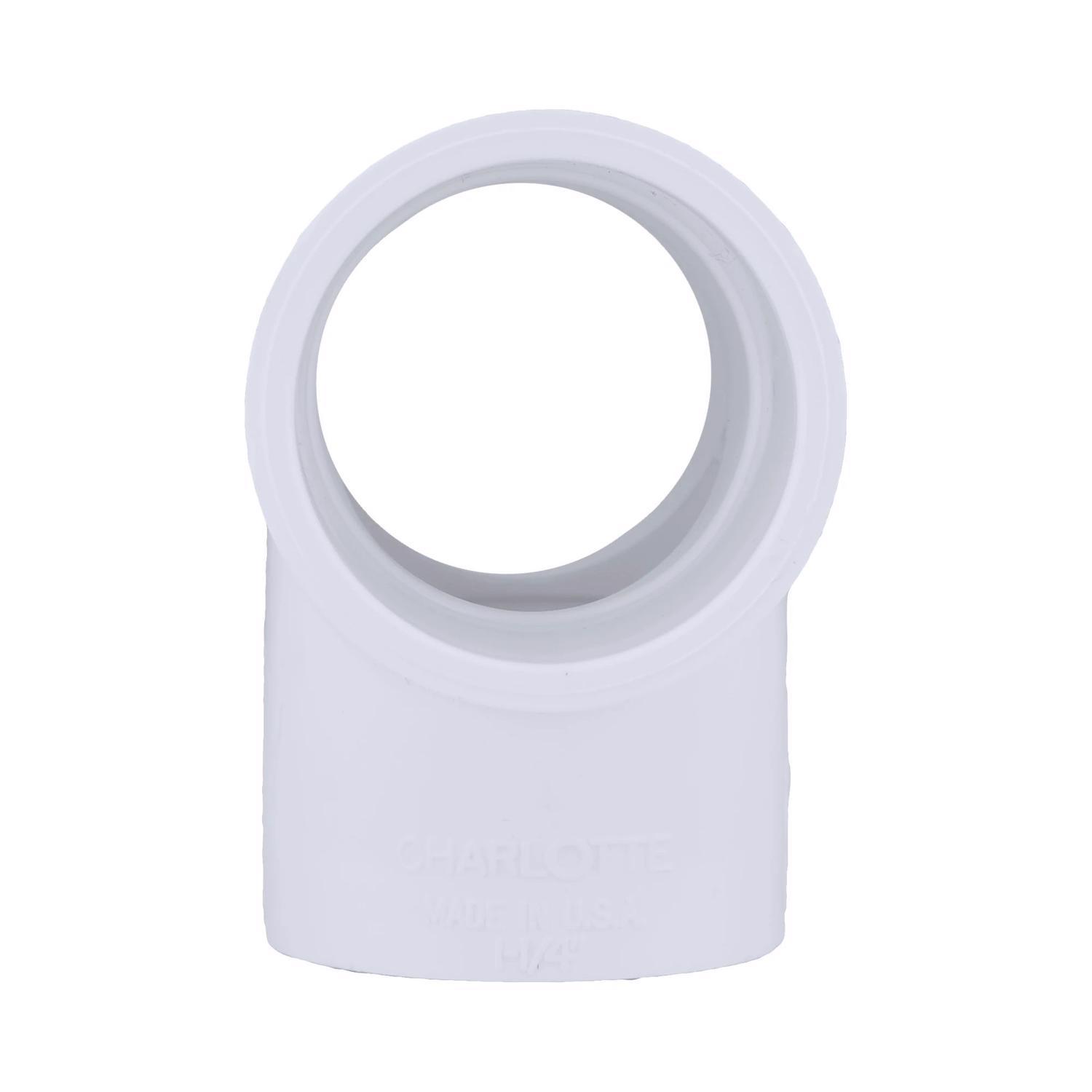 Charlotte Pipe Schedule 40 3/4 in. Slip X 3/4 in. D Slip PVC Tee 1 pk